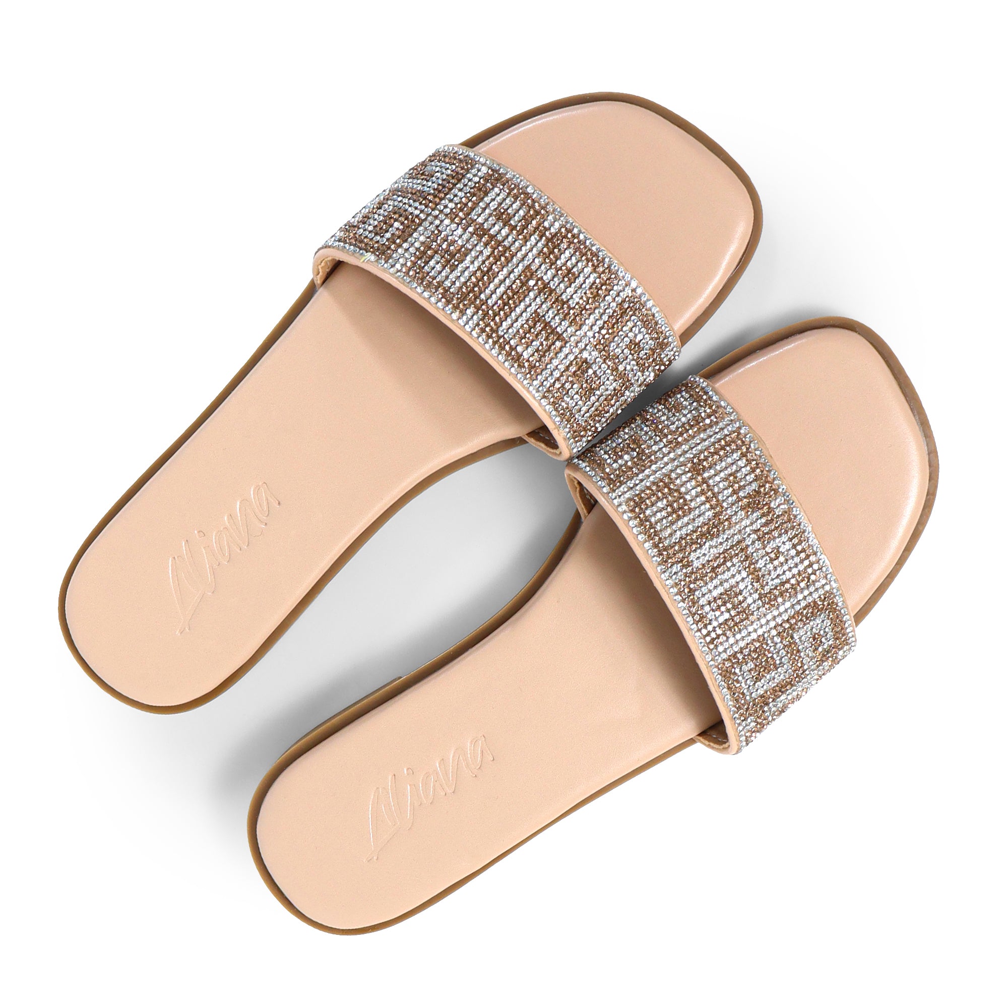 SUZANNA-2 RHINESTONE SANDAL NUDE