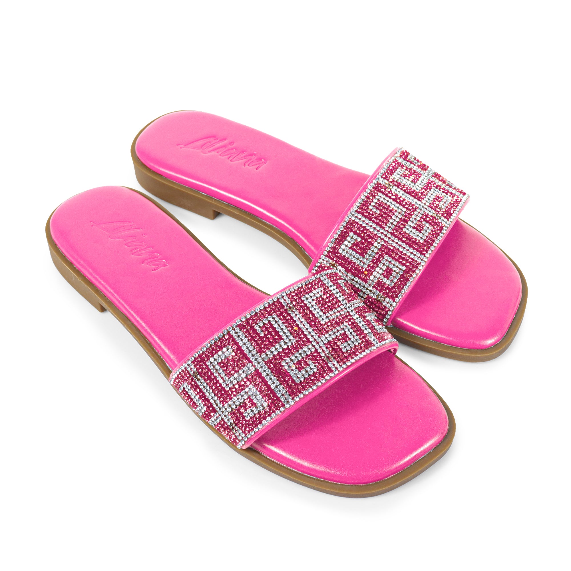 SUZANNA-2 RHINESTONE SANDAL PINK