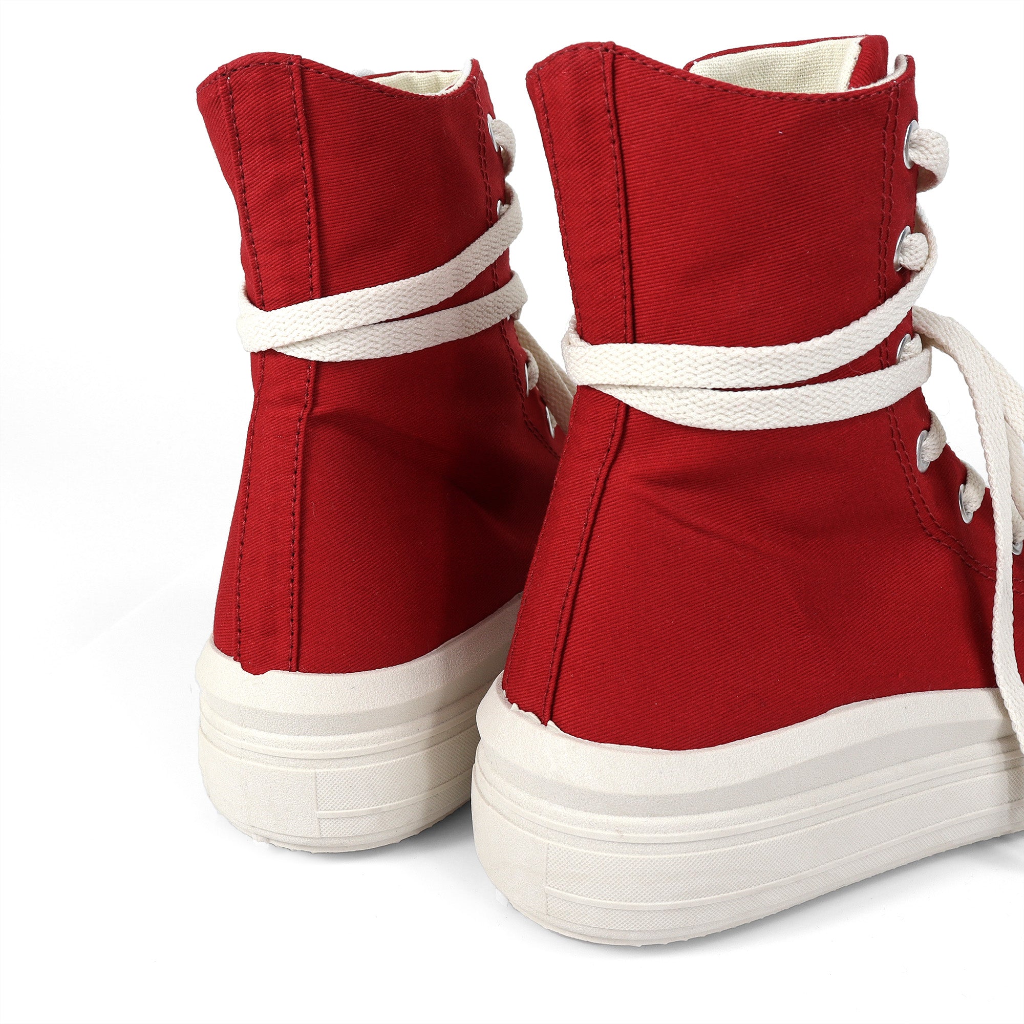 SWOOSH-1 HIGH TOP LACE UP SNEAKERS BURGUNDY