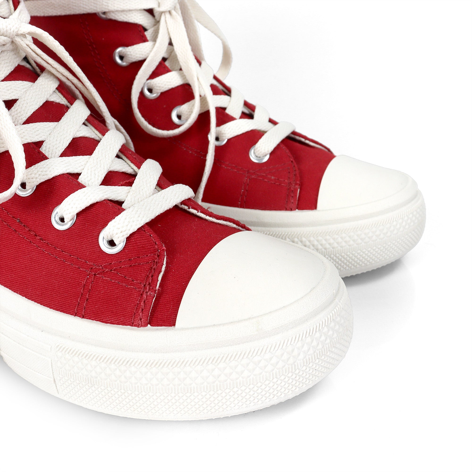 SWOOSH-1 HIGH TOP LACE UP SNEAKERS BURGUNDY