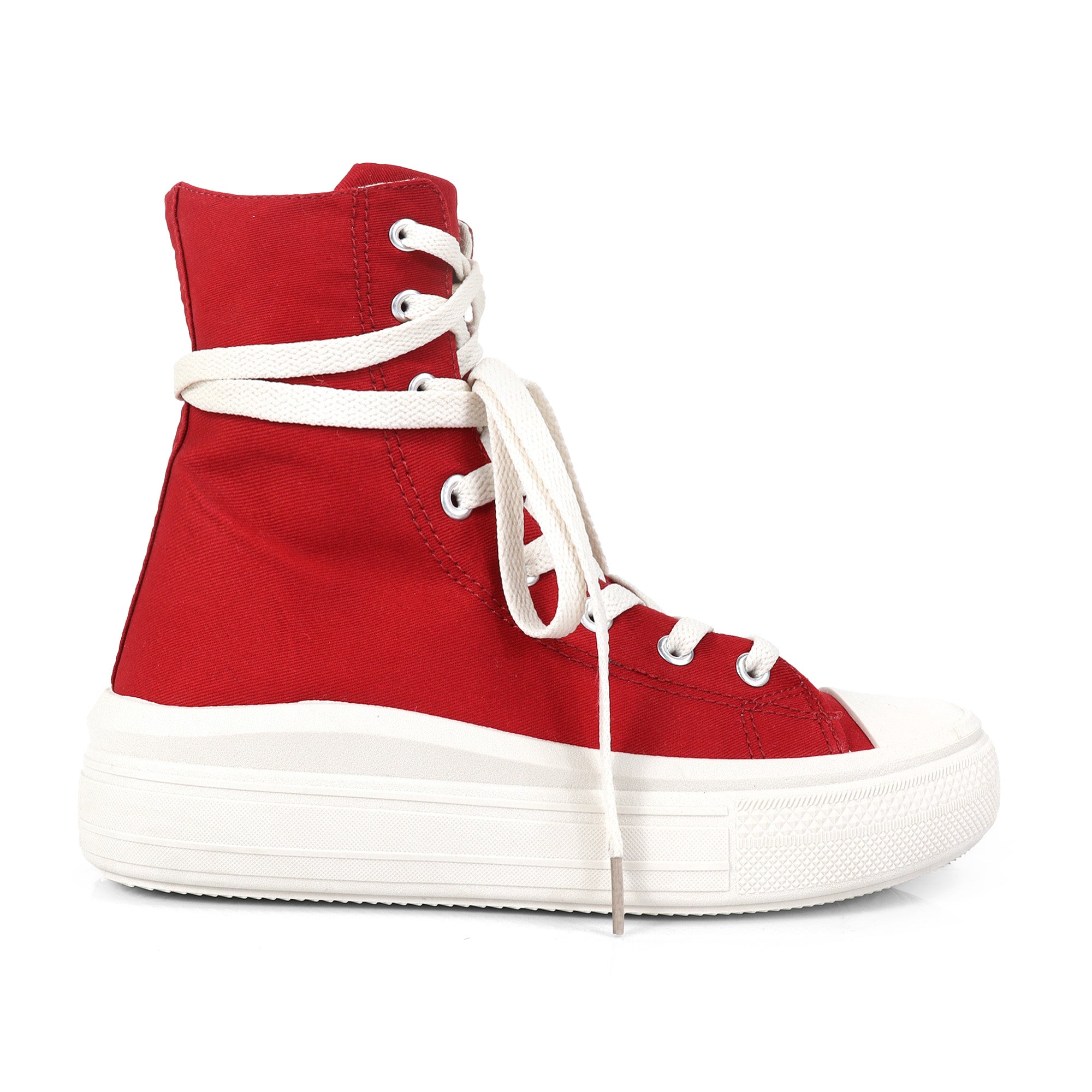 SWOOSH-1 HIGH TOP LACE UP SNEAKERS BURGUNDY