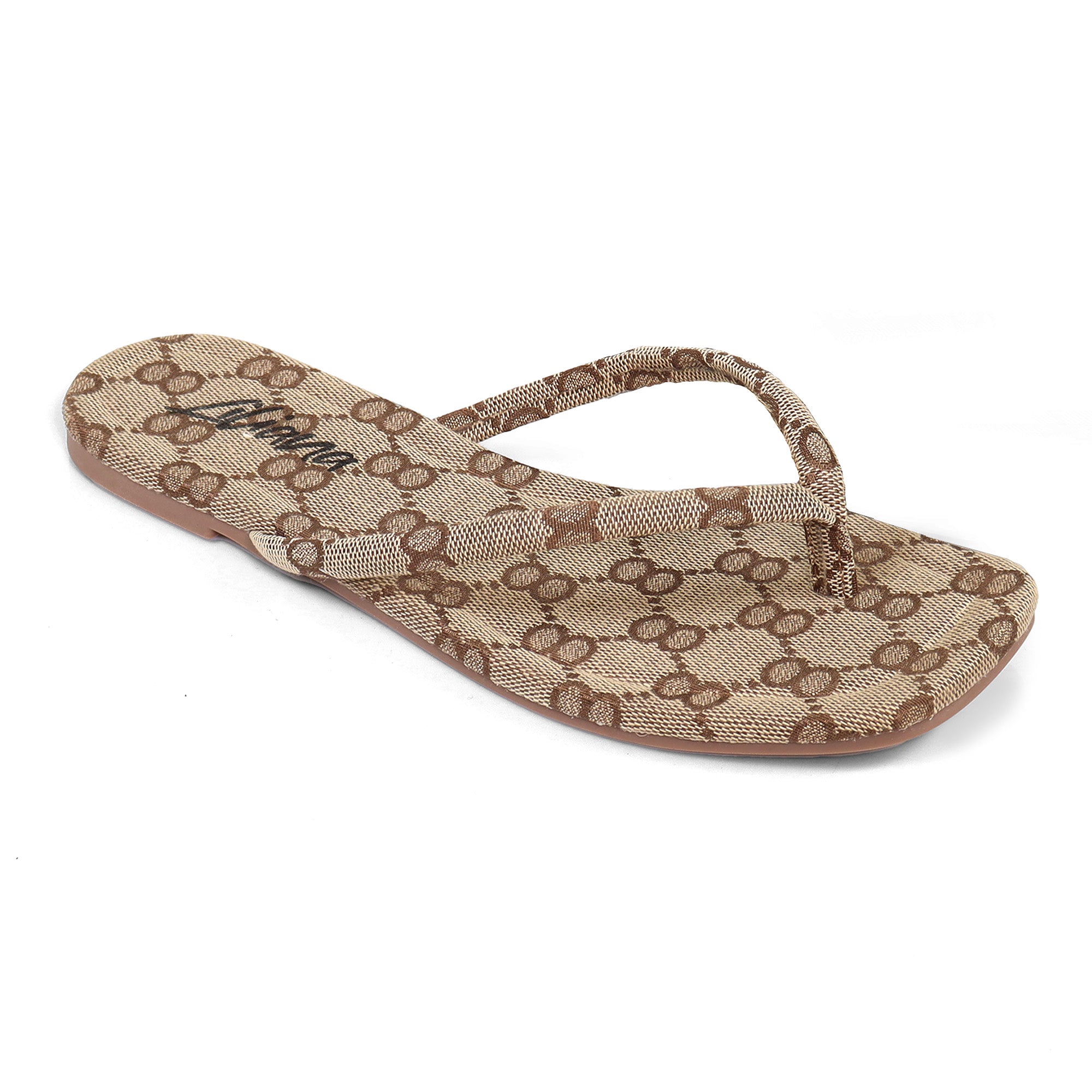 TALLULAH-1 THONG SLIDE MONOGRAM