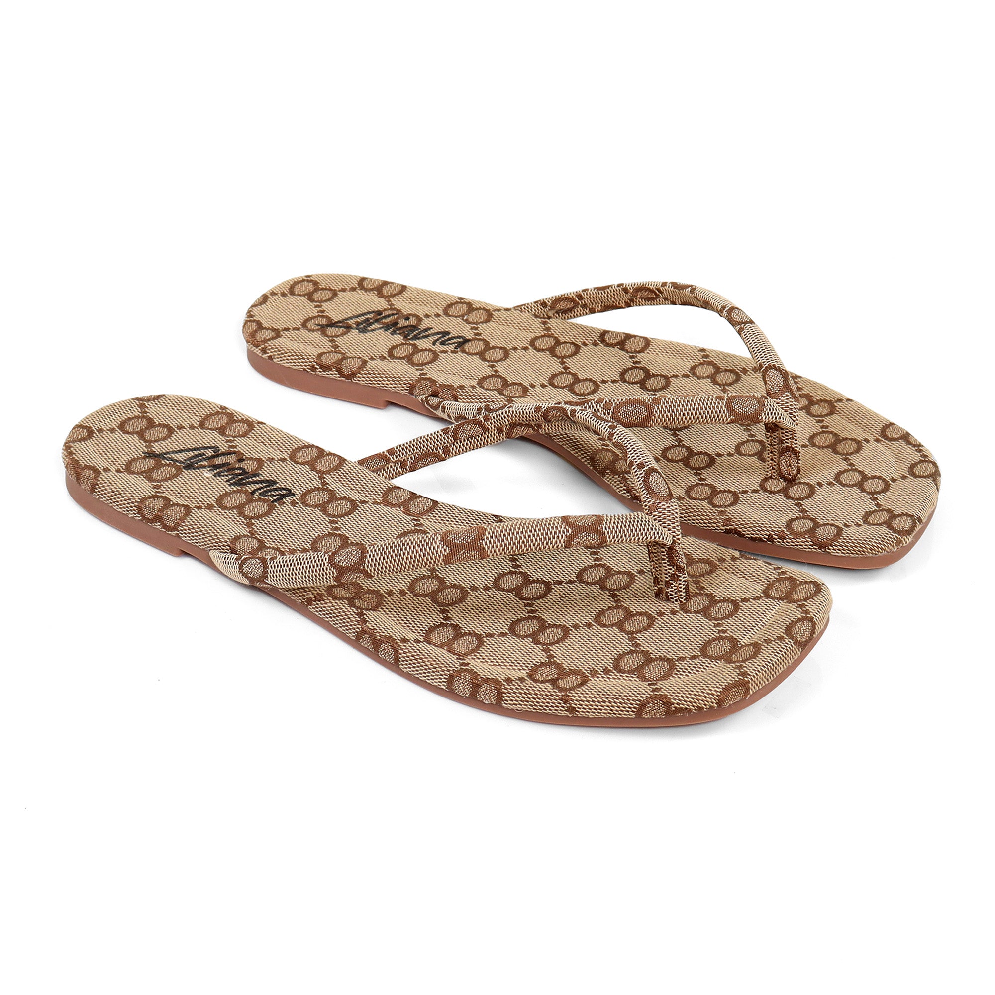 TALLULAH-1 THONG SLIDE MONOGRAM