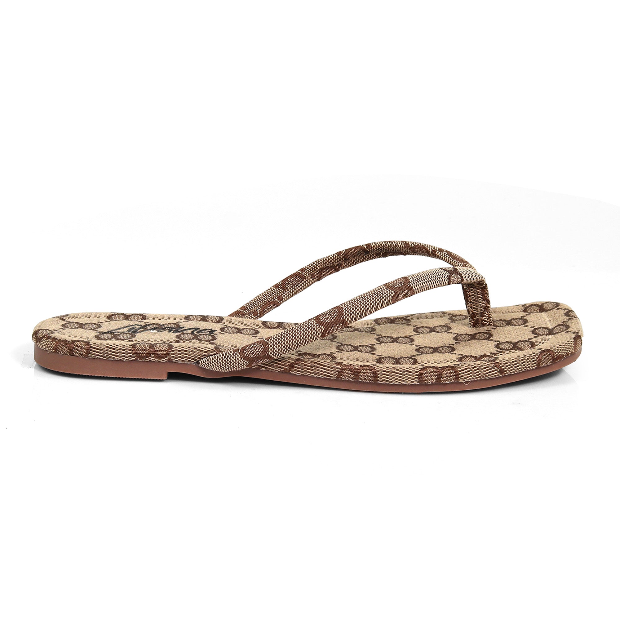 TALLULAH-1 THONG SLIDE MONOGRAM