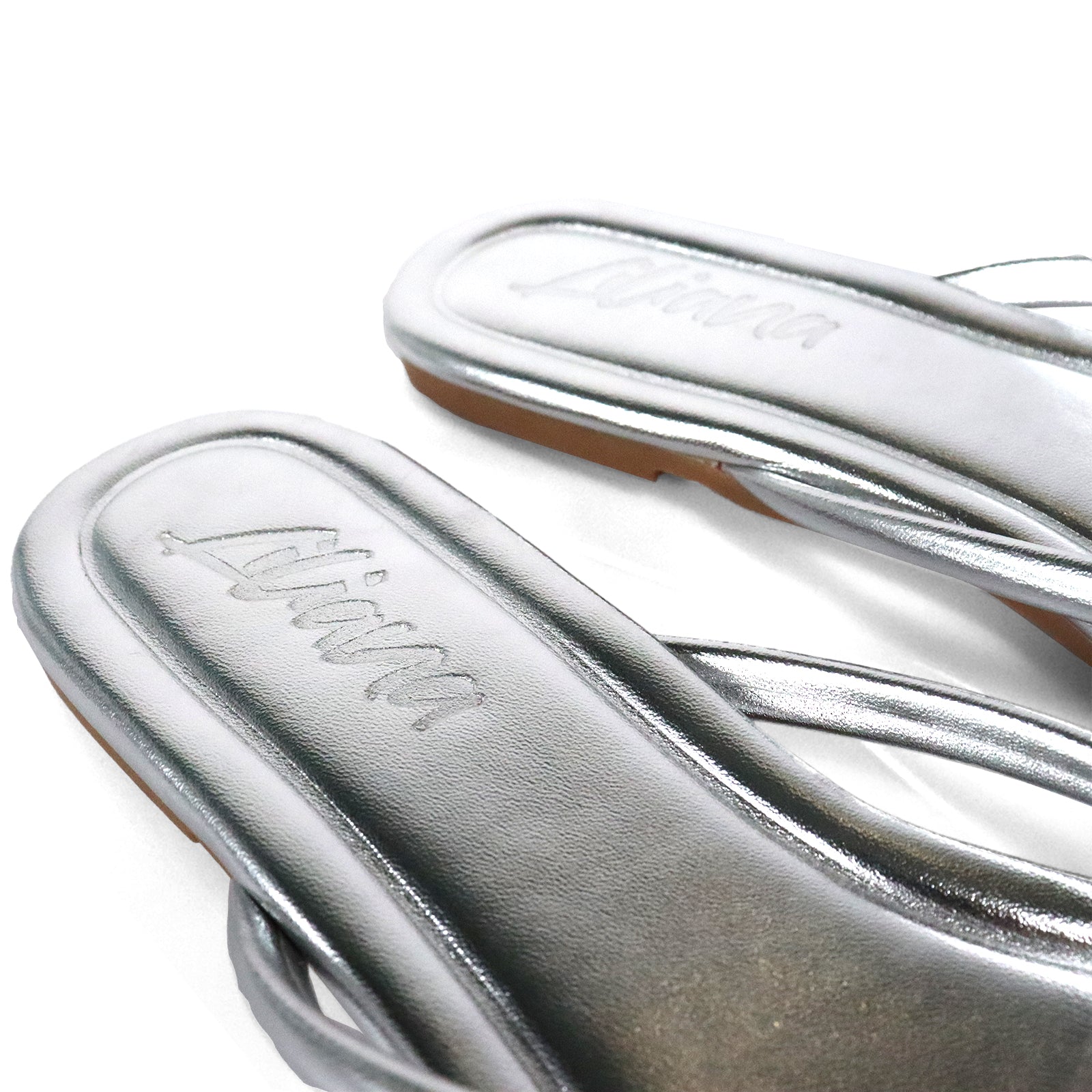 TALLULAH-1 THONG SLIDE SILVER