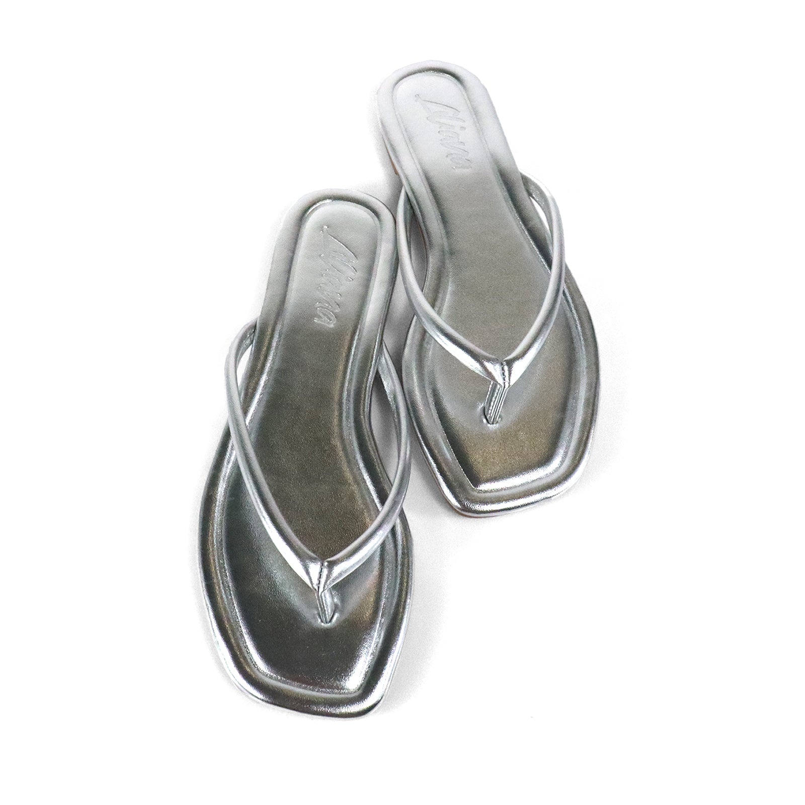 TALLULAH-1 THONG SLIDE SILVER