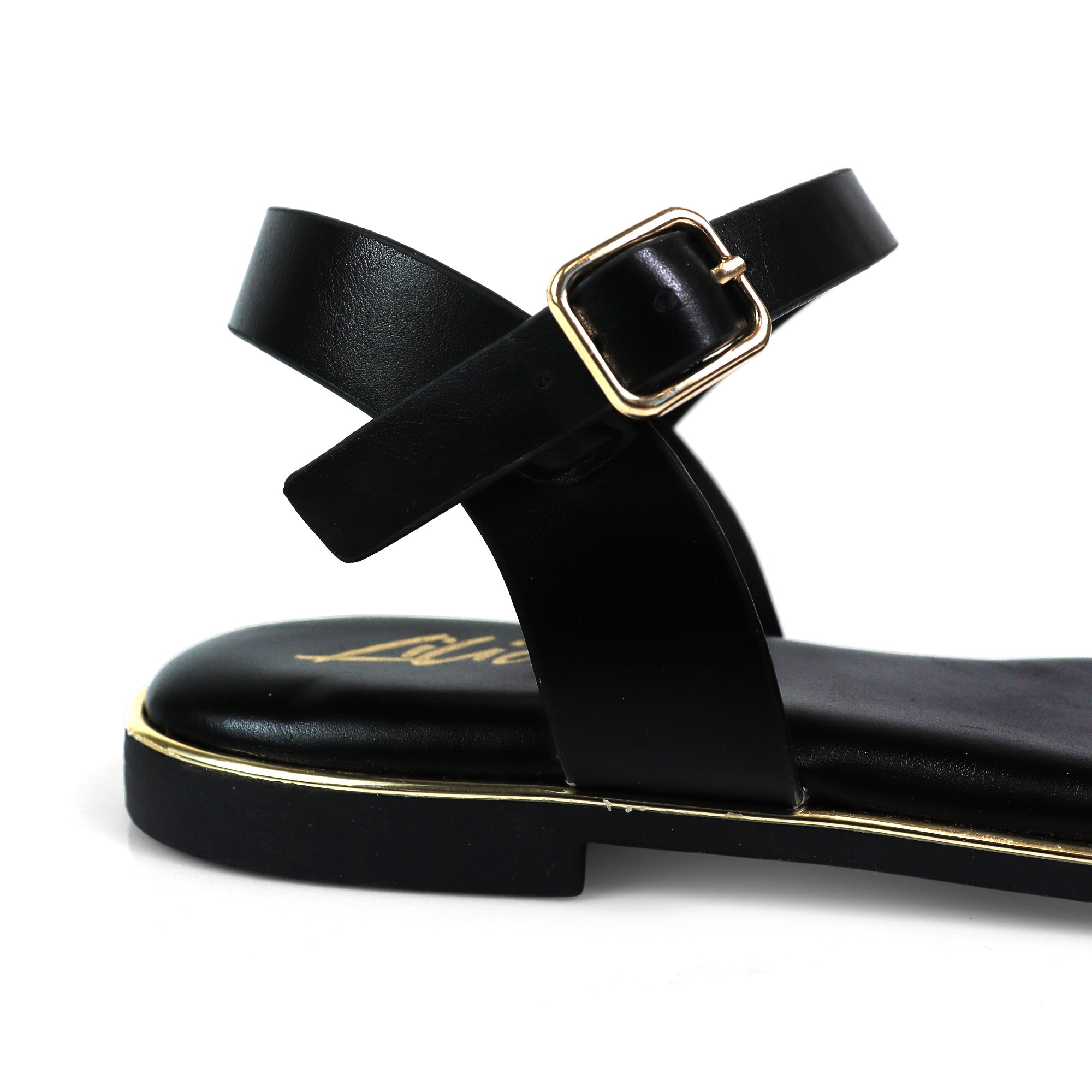 TANIA-1 BUCKLE STRAP SANDAL BLACK