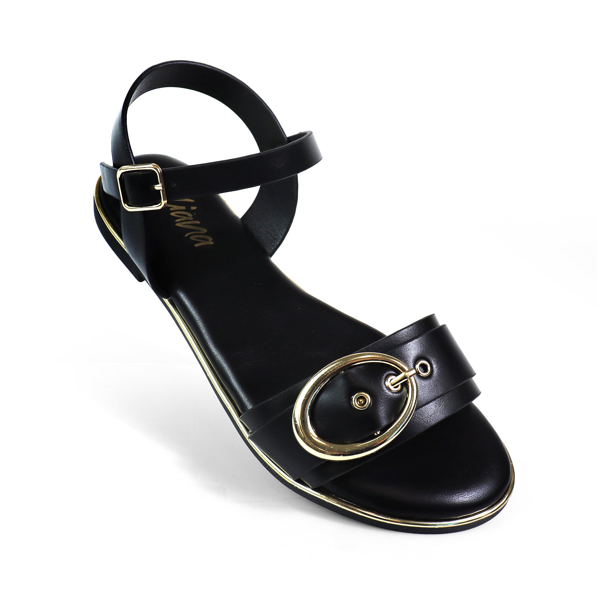 TANIA-1 BUCKLE STRAP SANDAL BLACK