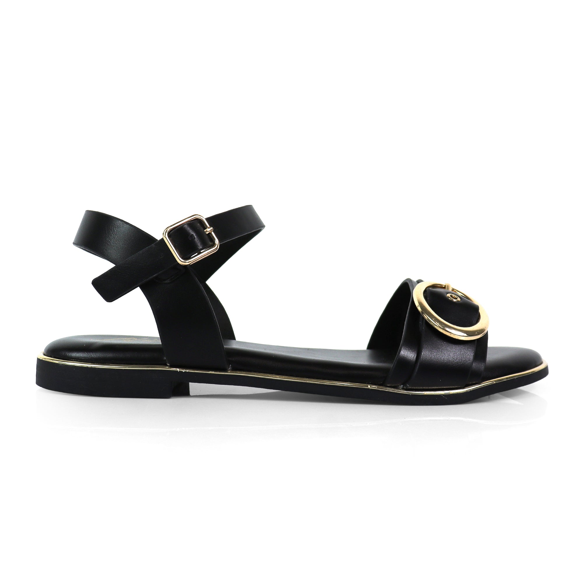 TANIA-1 BUCKLE STRAP SANDAL BLACK