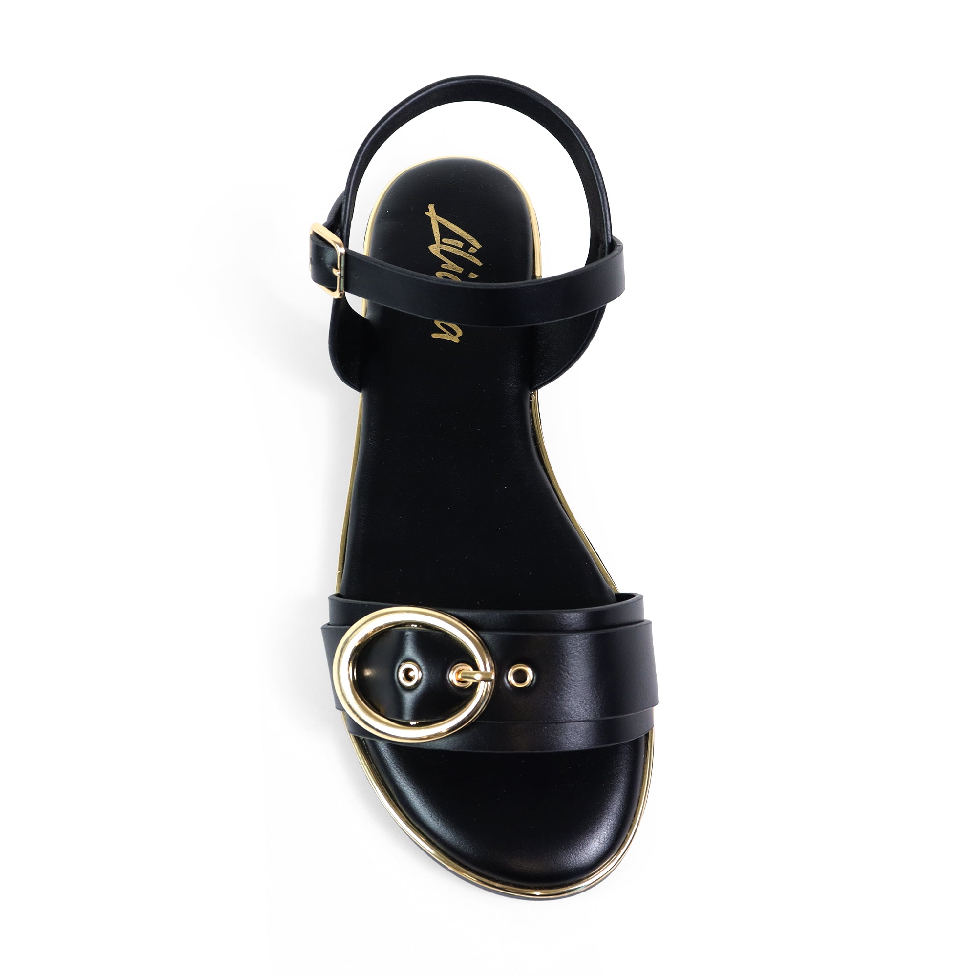 TANIA-1 BUCKLE STRAP SANDAL BLACK