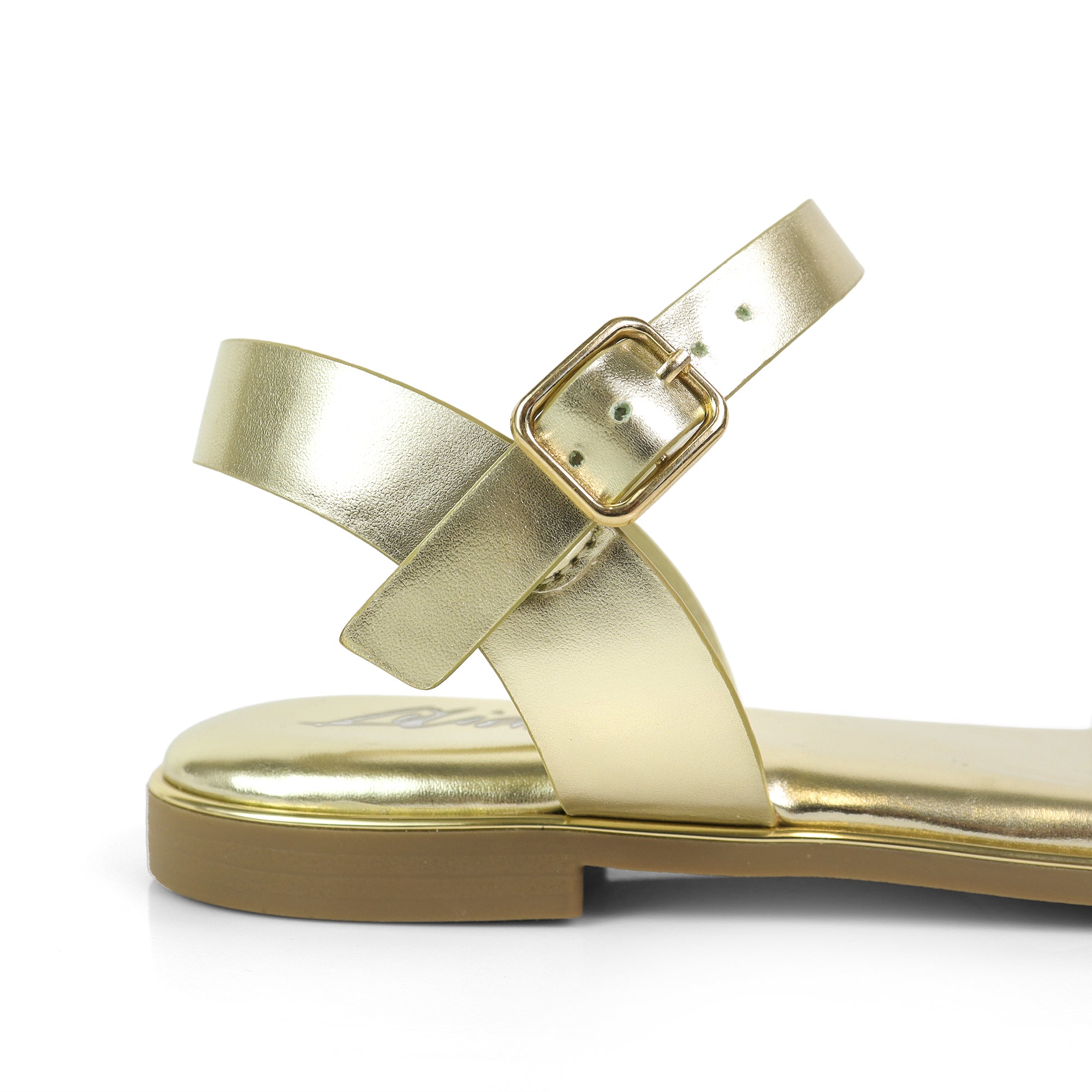 TANIA-1 BUCKLE STRAP SANDAL GOLD