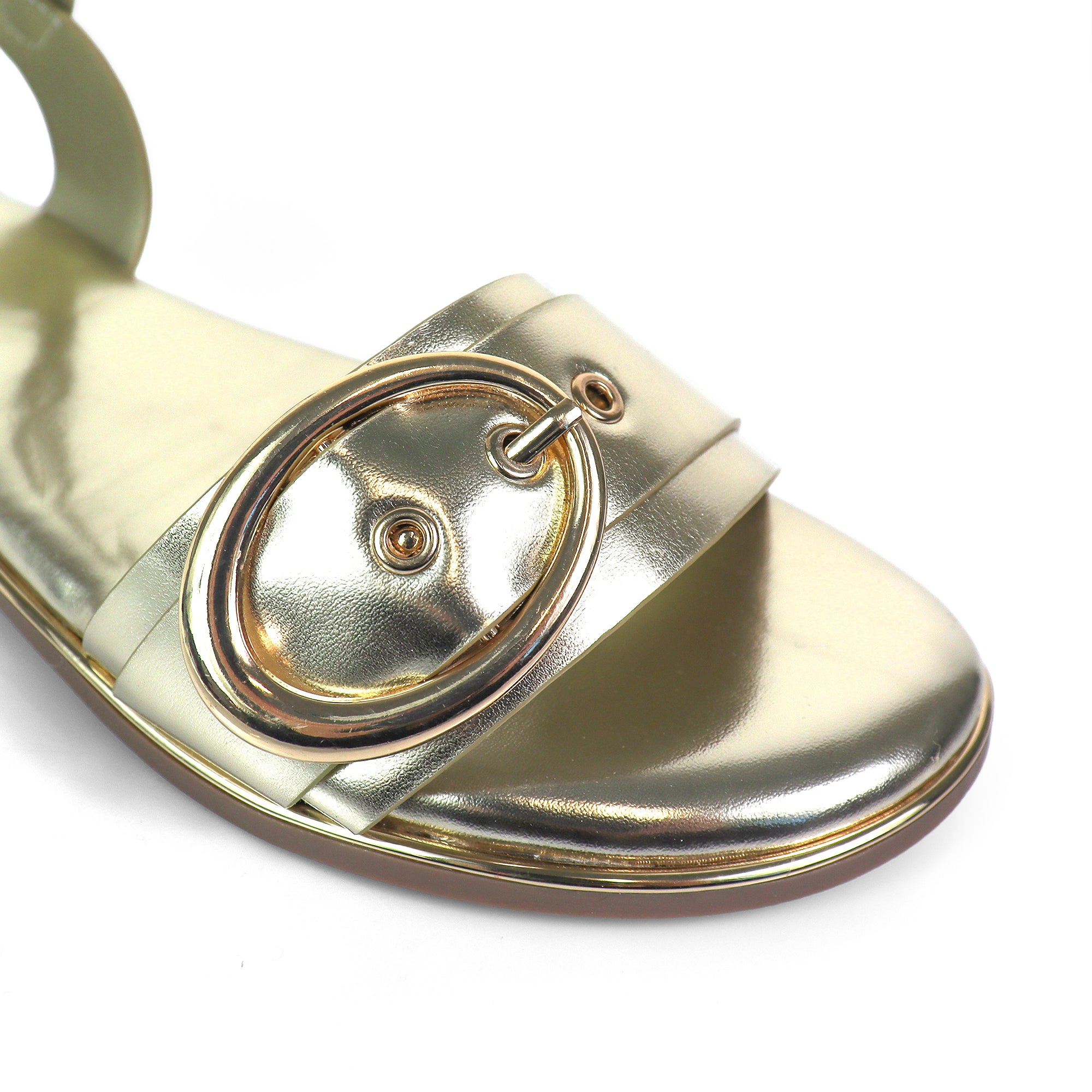 TANIA-1 BUCKLE STRAP SANDAL GOLD