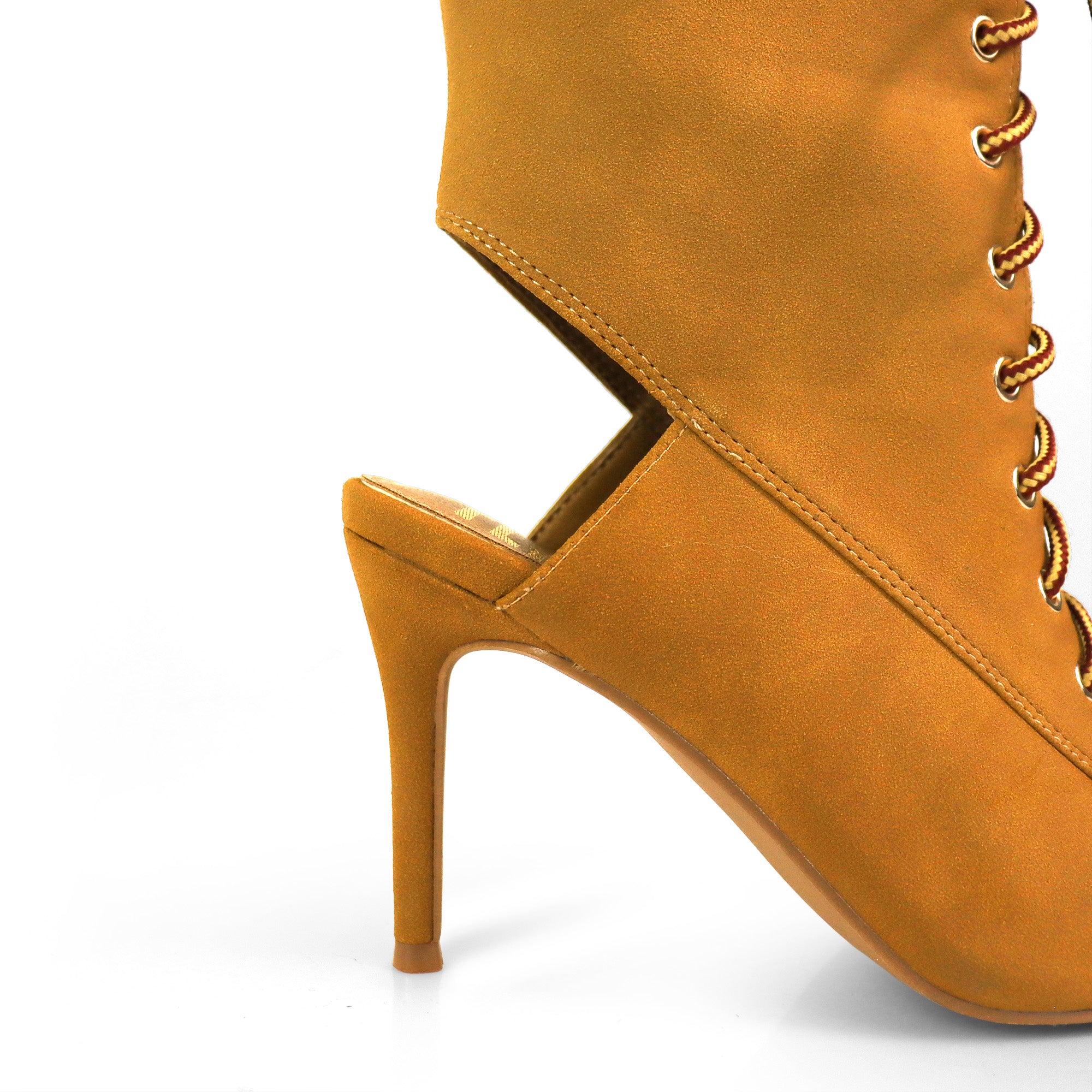 TESS-2 POINTED TOE  ANKLE HIGH W/STILETTO HEEL CAMEL