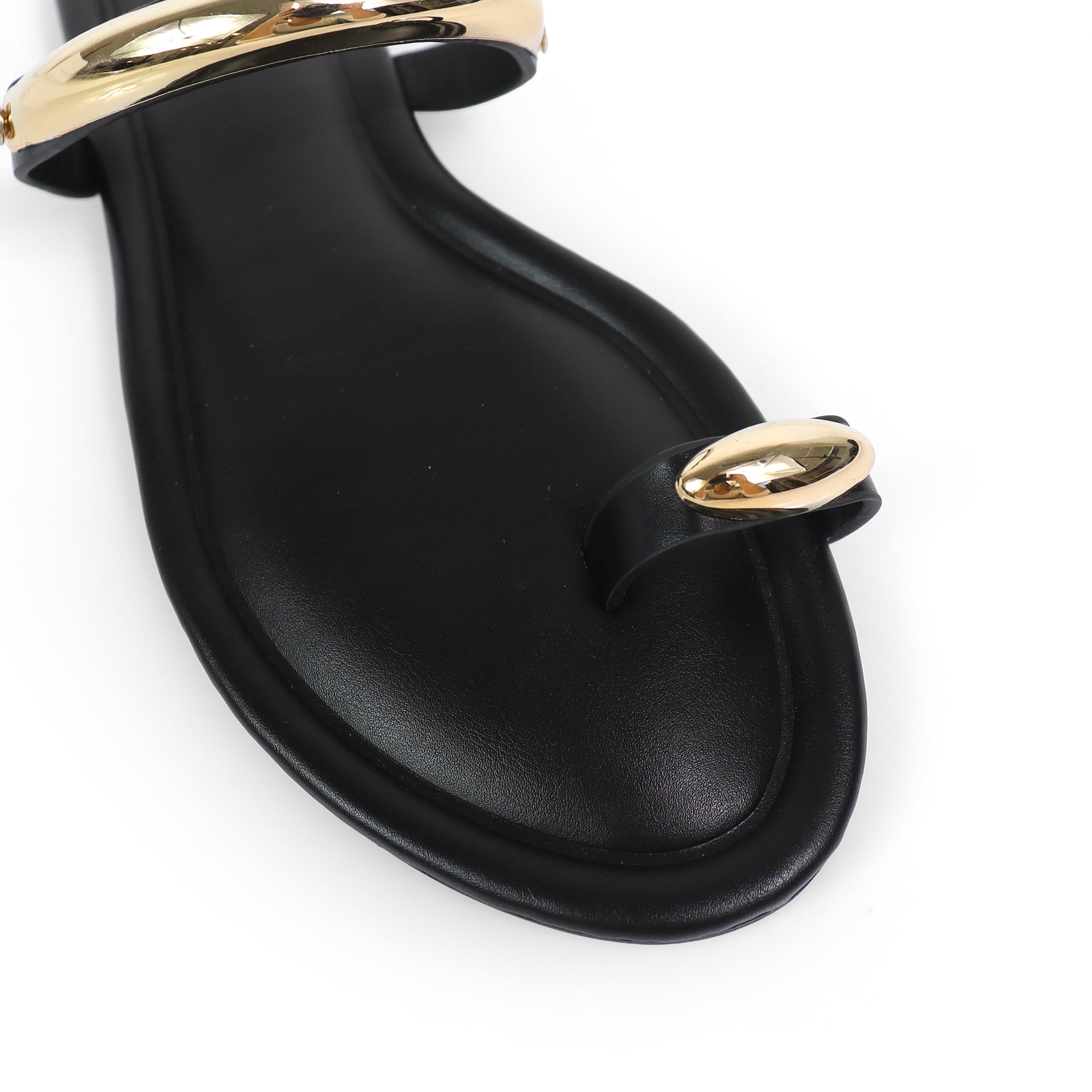 TIRAS-1 WINK TOE RING SILDE FLAT BLACK