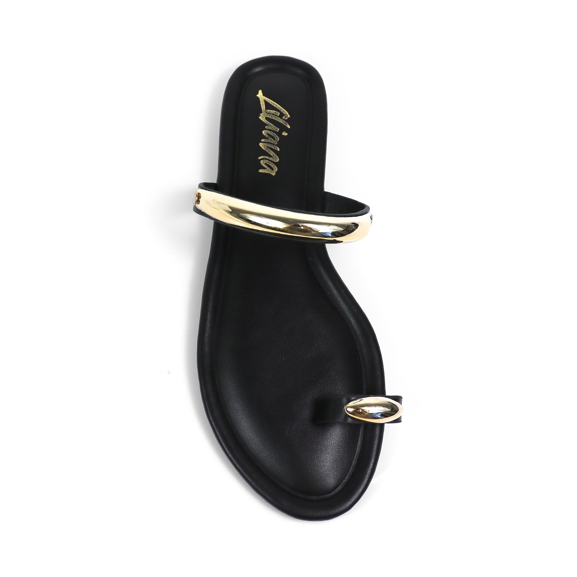 TIRAS-1 WINK TOE RING SILDE FLAT BLACK
