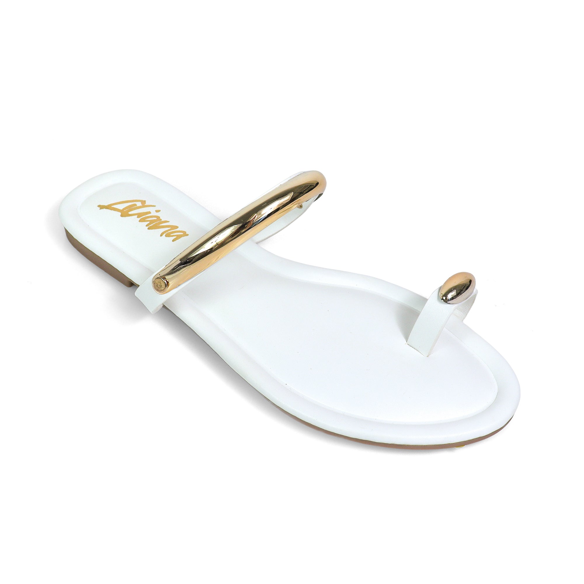TIRAS-1 WINK TOE RING SILDE FLAT WHITE