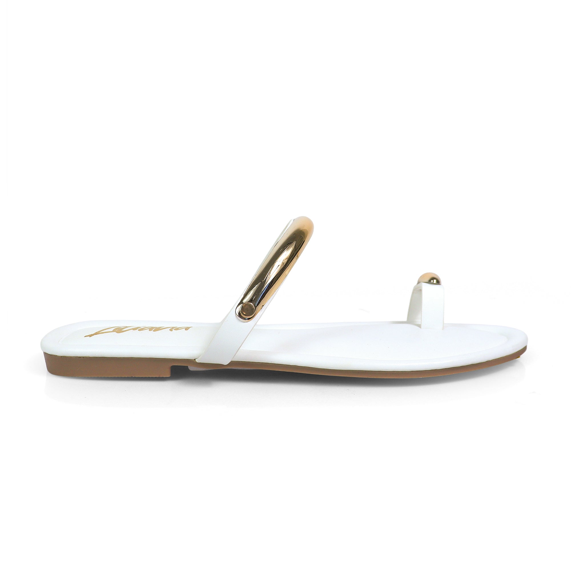 TIRAS-1 WINK TOE RING SILDE FLAT WHITE