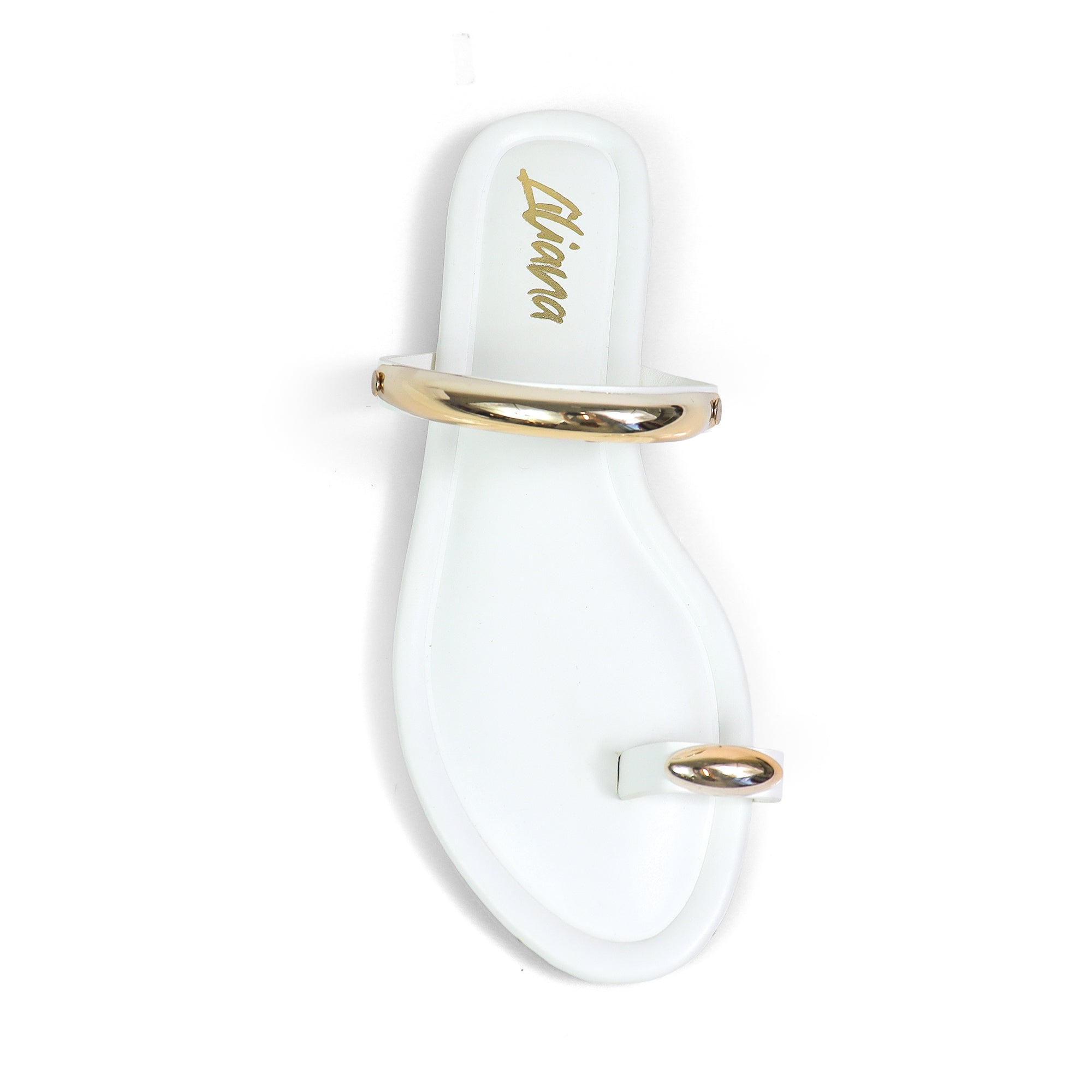 TIRAS-1 WINK TOE RING SILDE FLAT WHITE