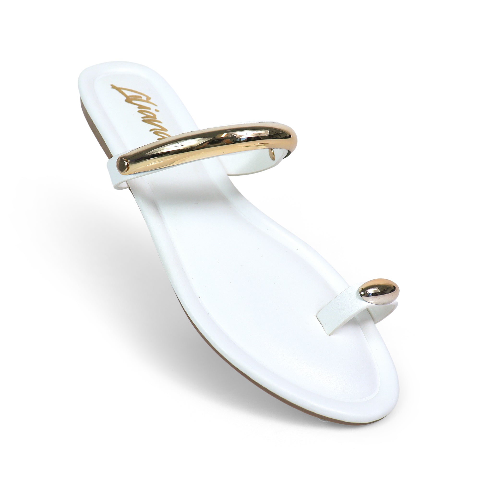 TIRAS-1 WINK TOE RING SILDE FLAT WHITE