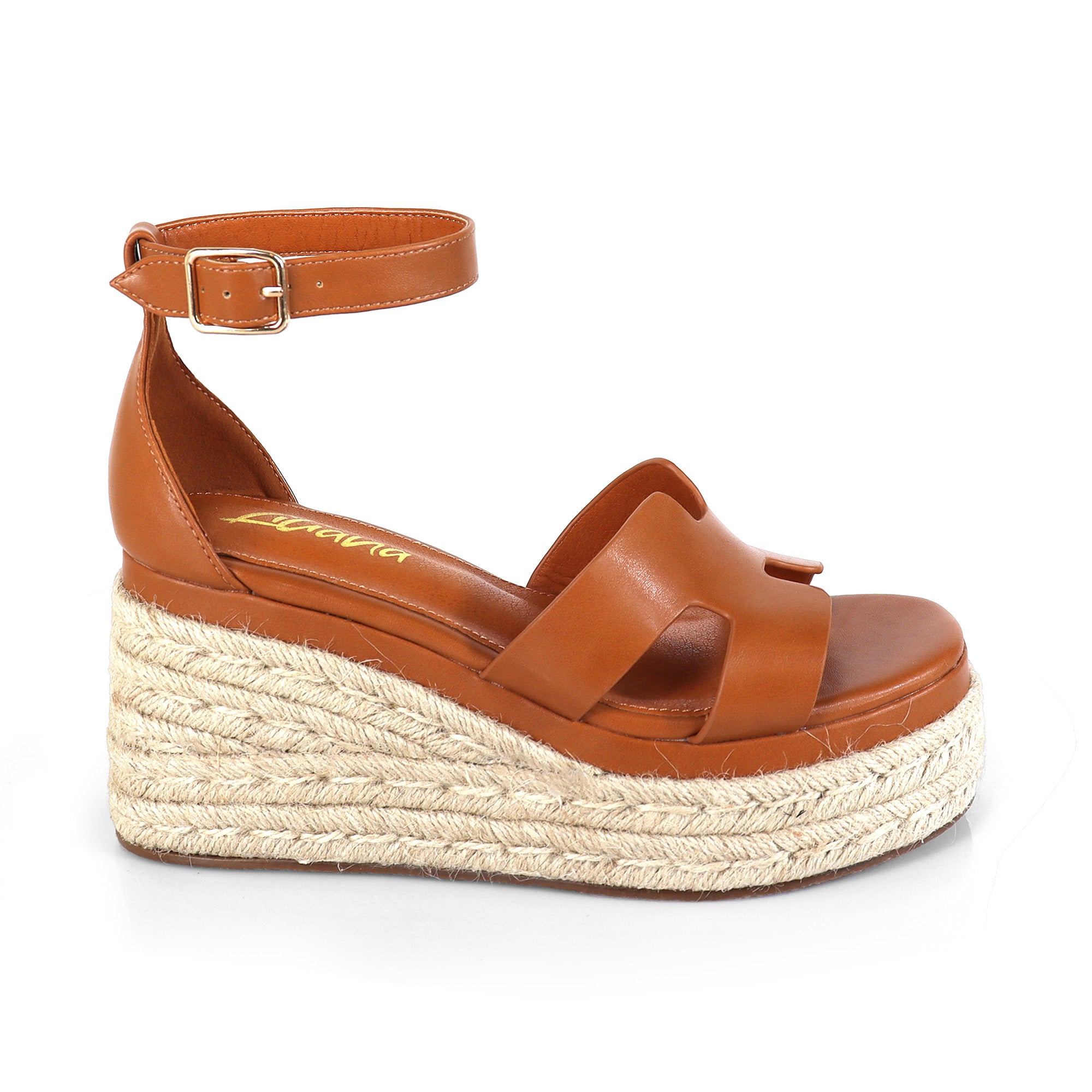 TORA-2 OPEN TOE ANKLE WITH/PLATFORM ESPADRILLE TAN