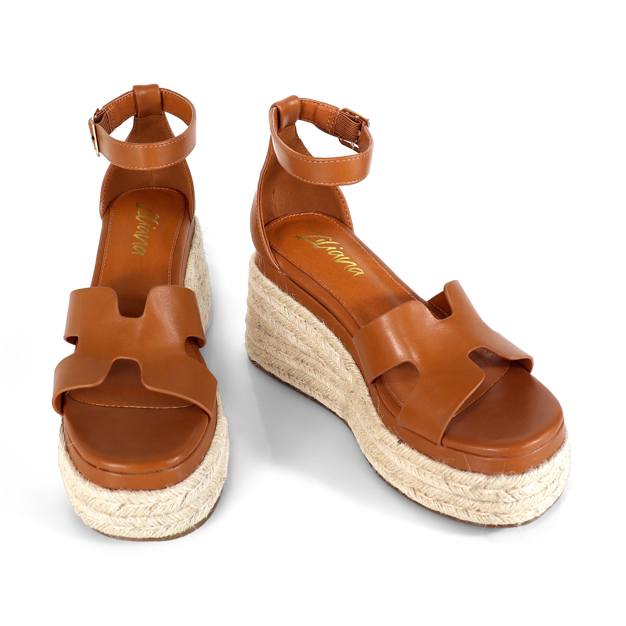 TORA-2 OPEN TOE ANKLE WITH/PLATFORM ESPADRILLE TAN
