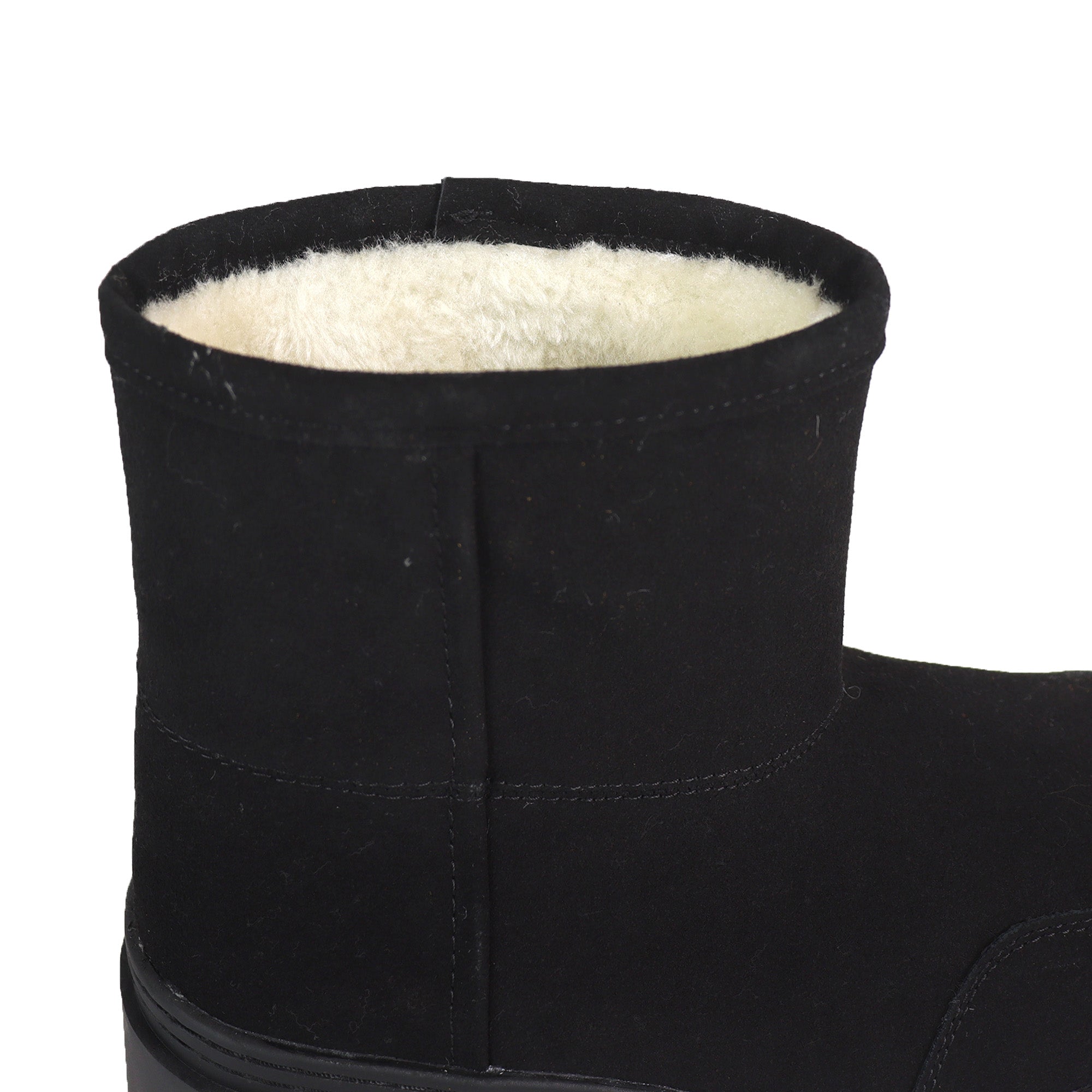 TORRIA-1 ROUND TOE ALASKA ANKLE BOOTS W/ LUG SOLE BLACK