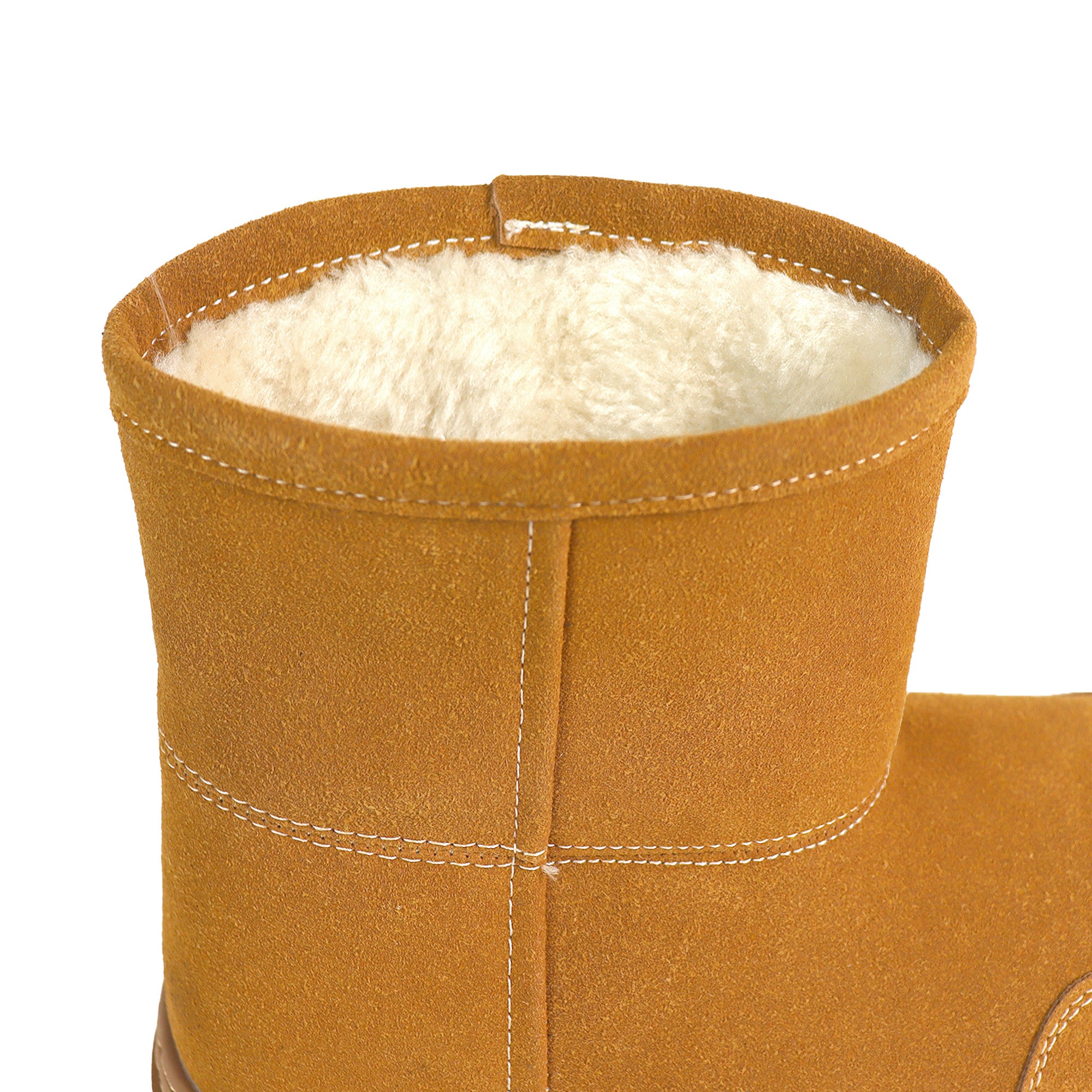 TORRIA-1 ROUND TOE ALASKA ANKLE BOOTS W/ LUG SOLE CAMEL