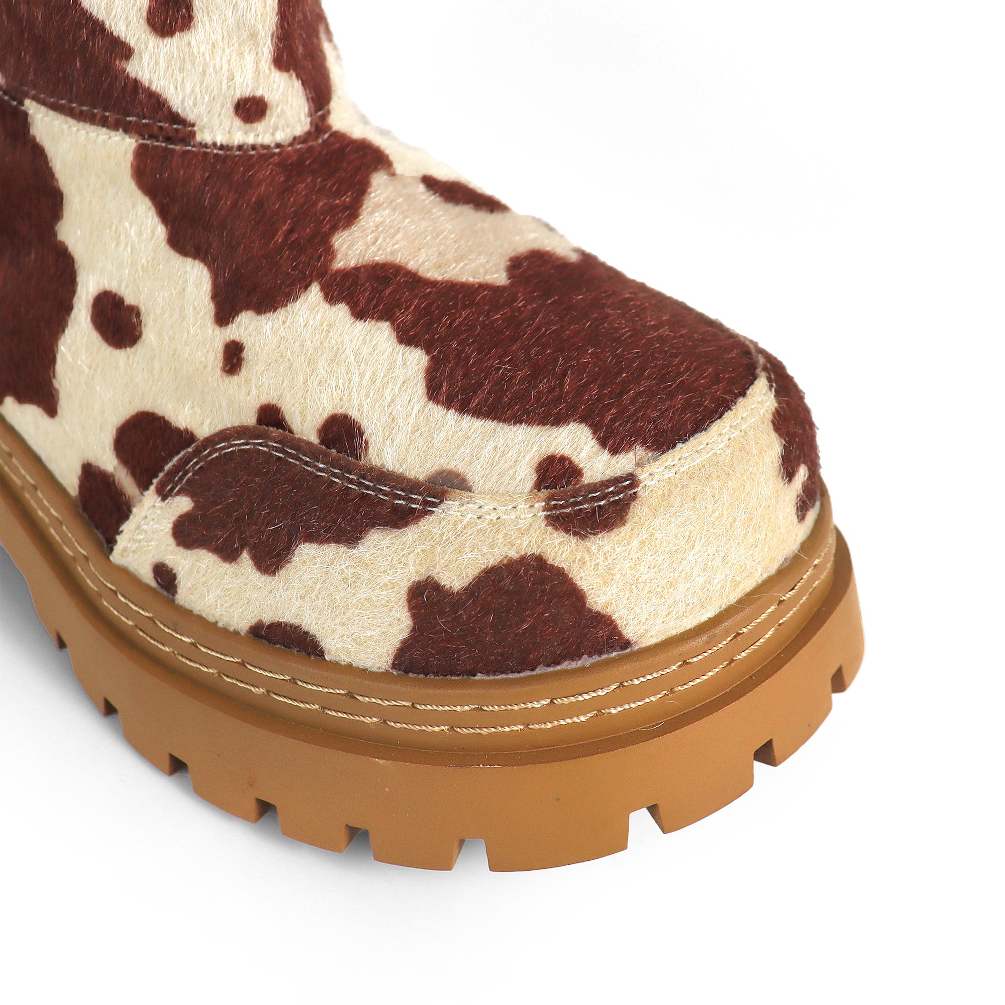 TORRIA-1 ROUND TOE ALASKA ANKLE BOOTS W/ LUG SOLE MOCHA COW