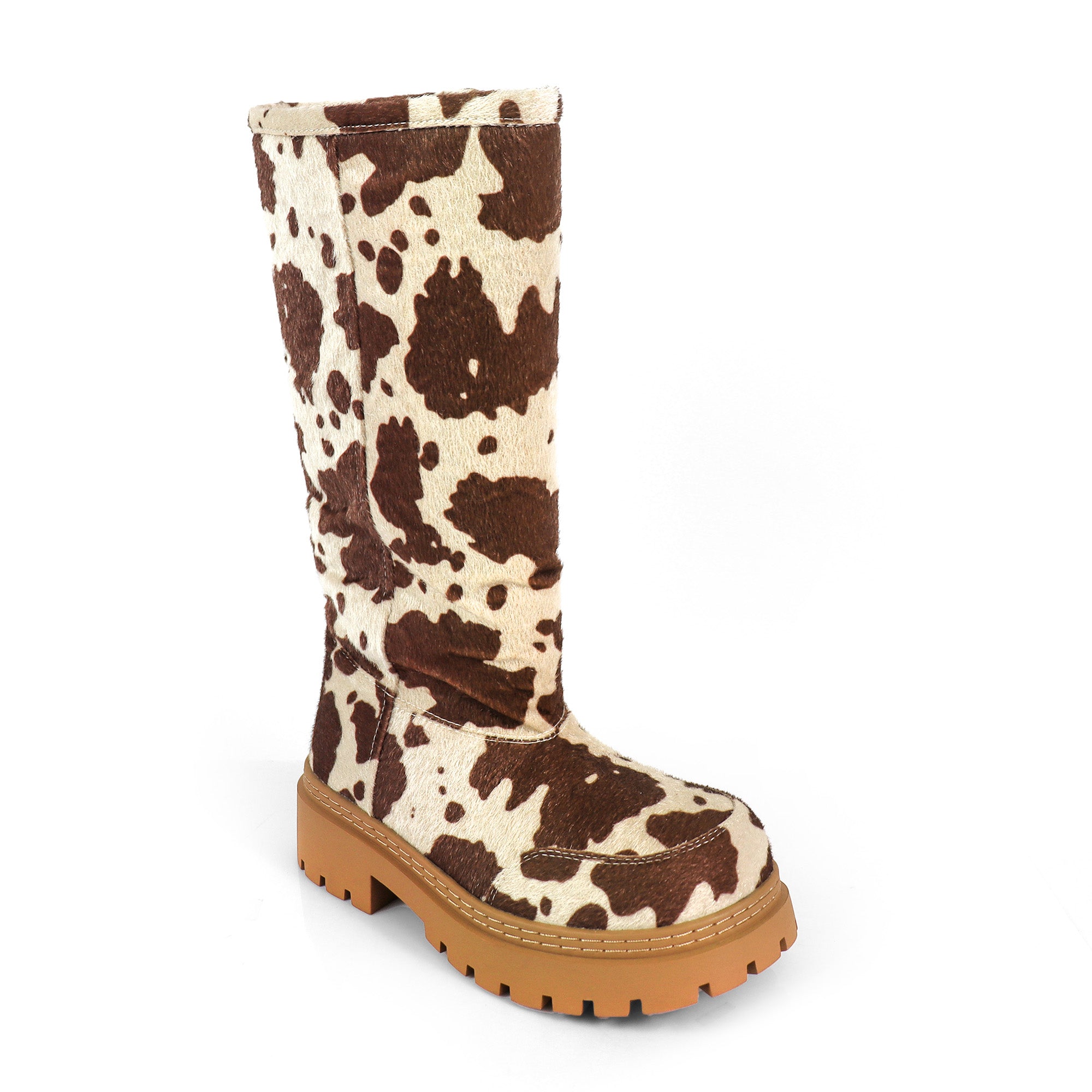 TORRIA-2 ROUND TOE ALASKA ANKLE BOOTS W/ LUG SOLE MOCHA COW