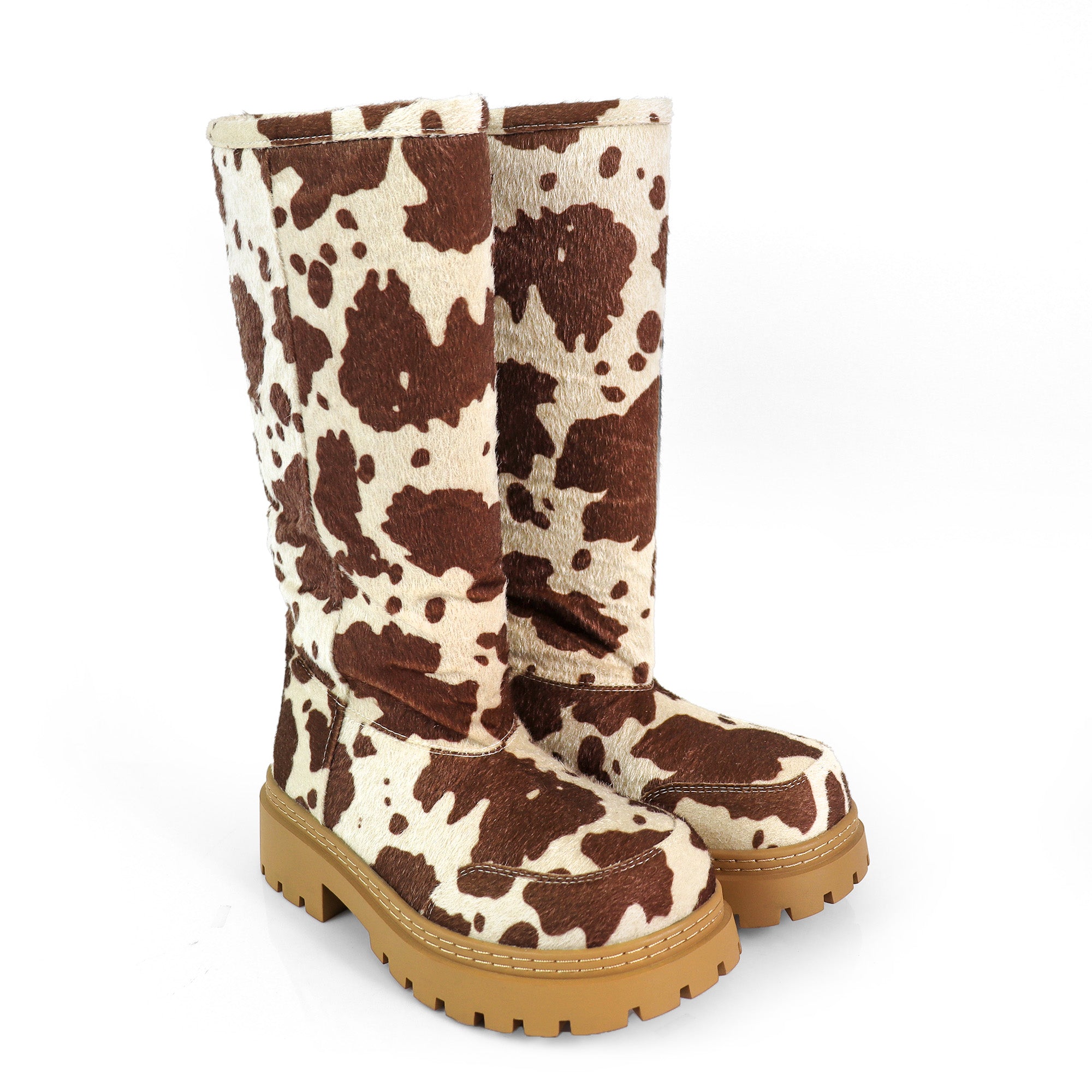 TORRIA-2 ROUND TOE ALASKA ANKLE BOOTS W/ LUG SOLE MOCHA COW