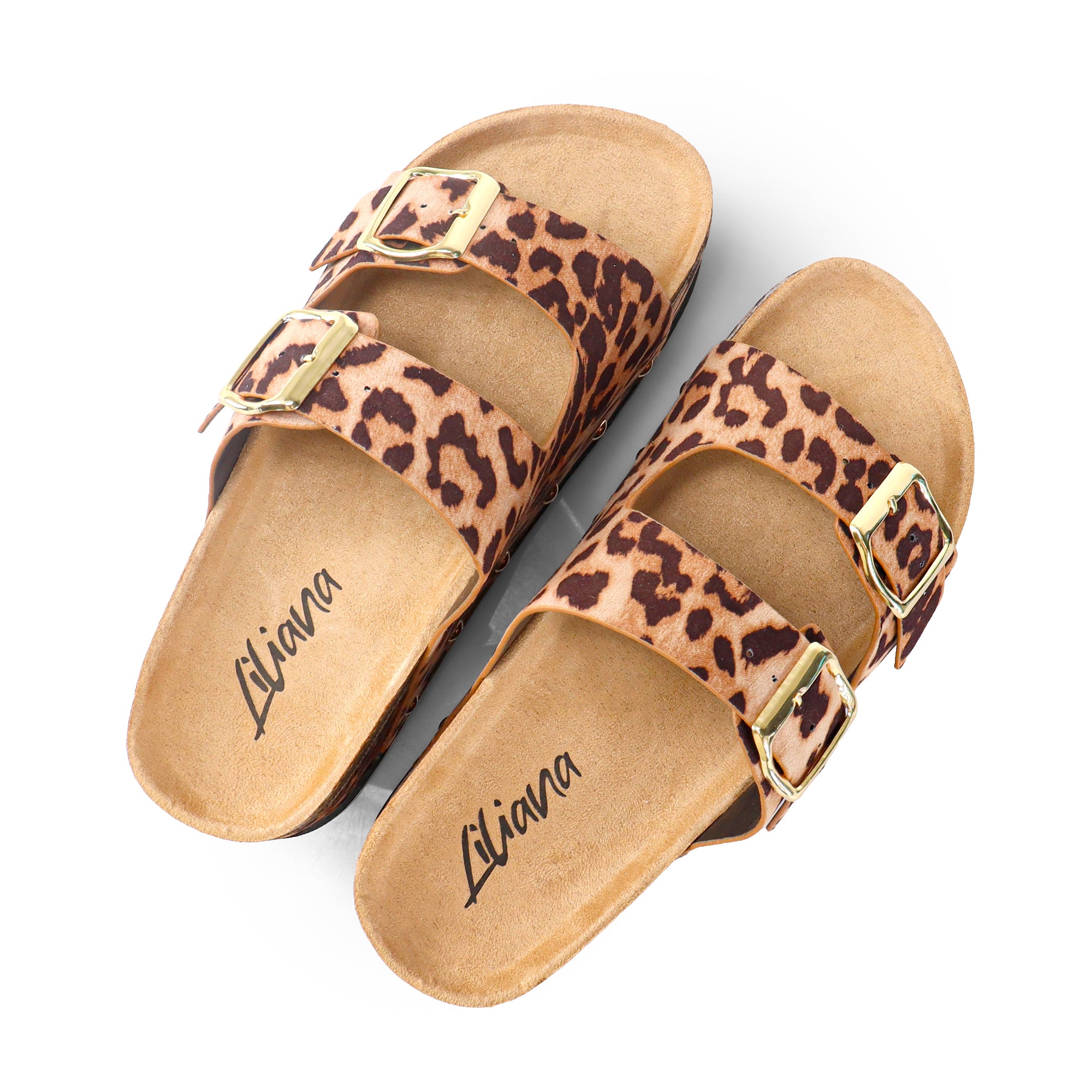 TOYA-3 DUO BUCKLE THICK PLATFORM SANDAL LEOPARD