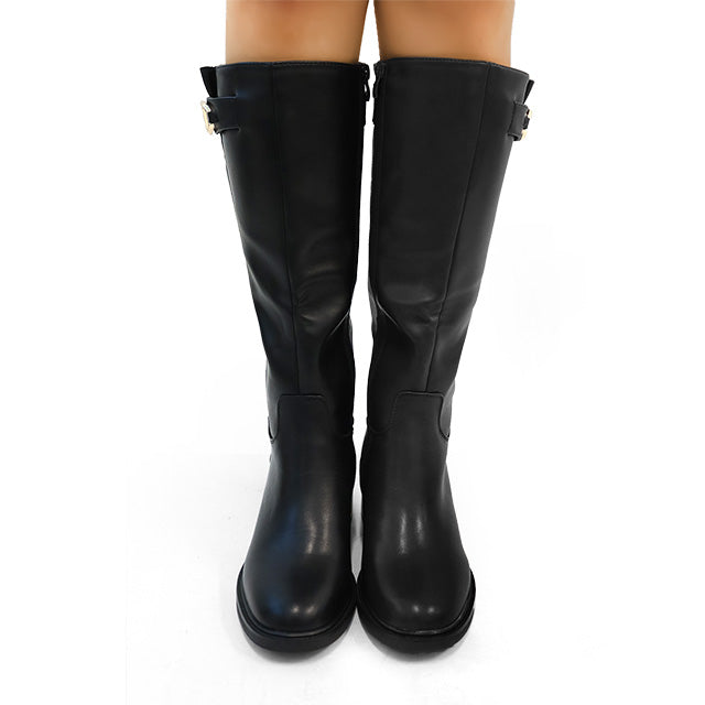 TROOPER-1 KNEE HIGH ELEGANT BOOTS BLACK