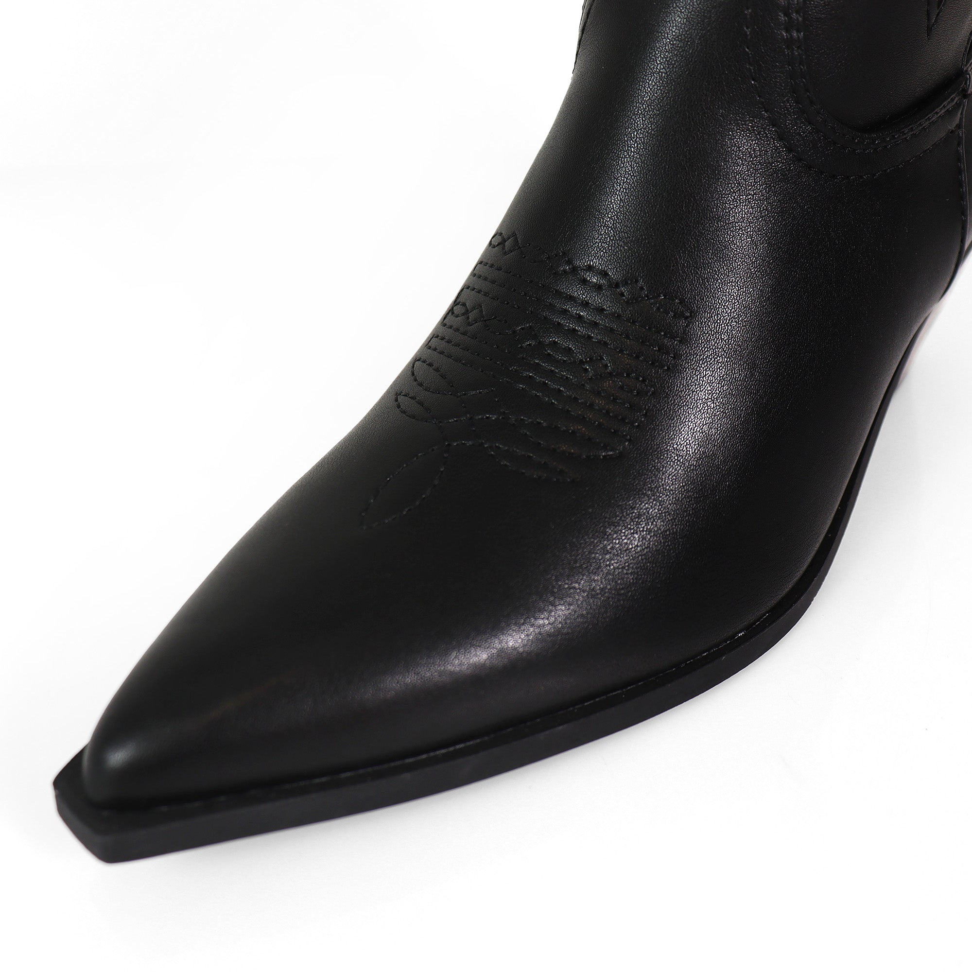 TRUETT-1 WESTERN COWBOY BOOTIE W/ BOW DETAIL BLACK