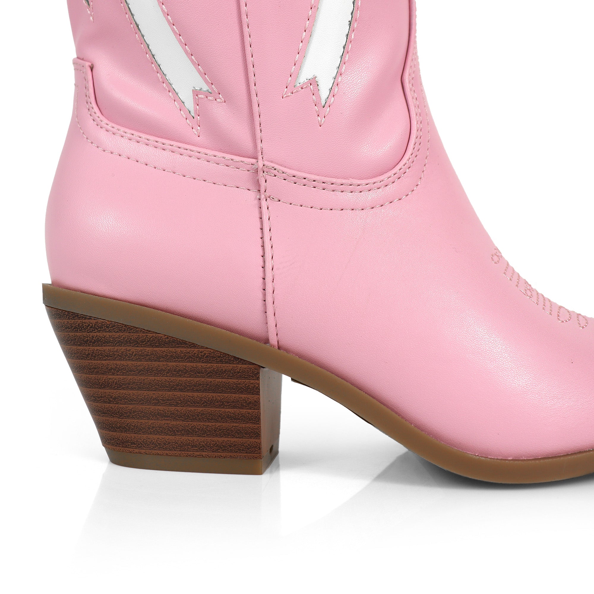 TRUETT-1 WESTERN COWBOY BOOTIE W/ BOW DETAIL PINK