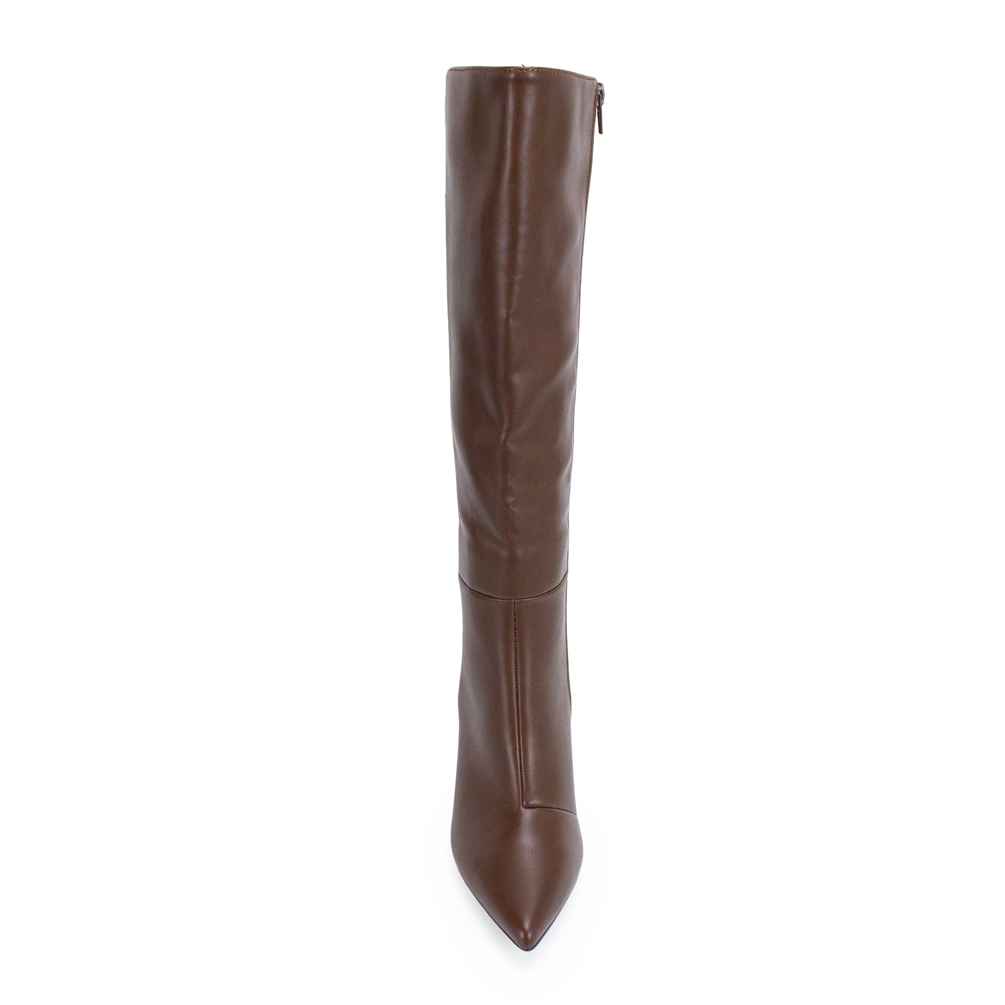 VANESSA-3 KNEE HEIGHT BOOTS BLACK BROWN PU