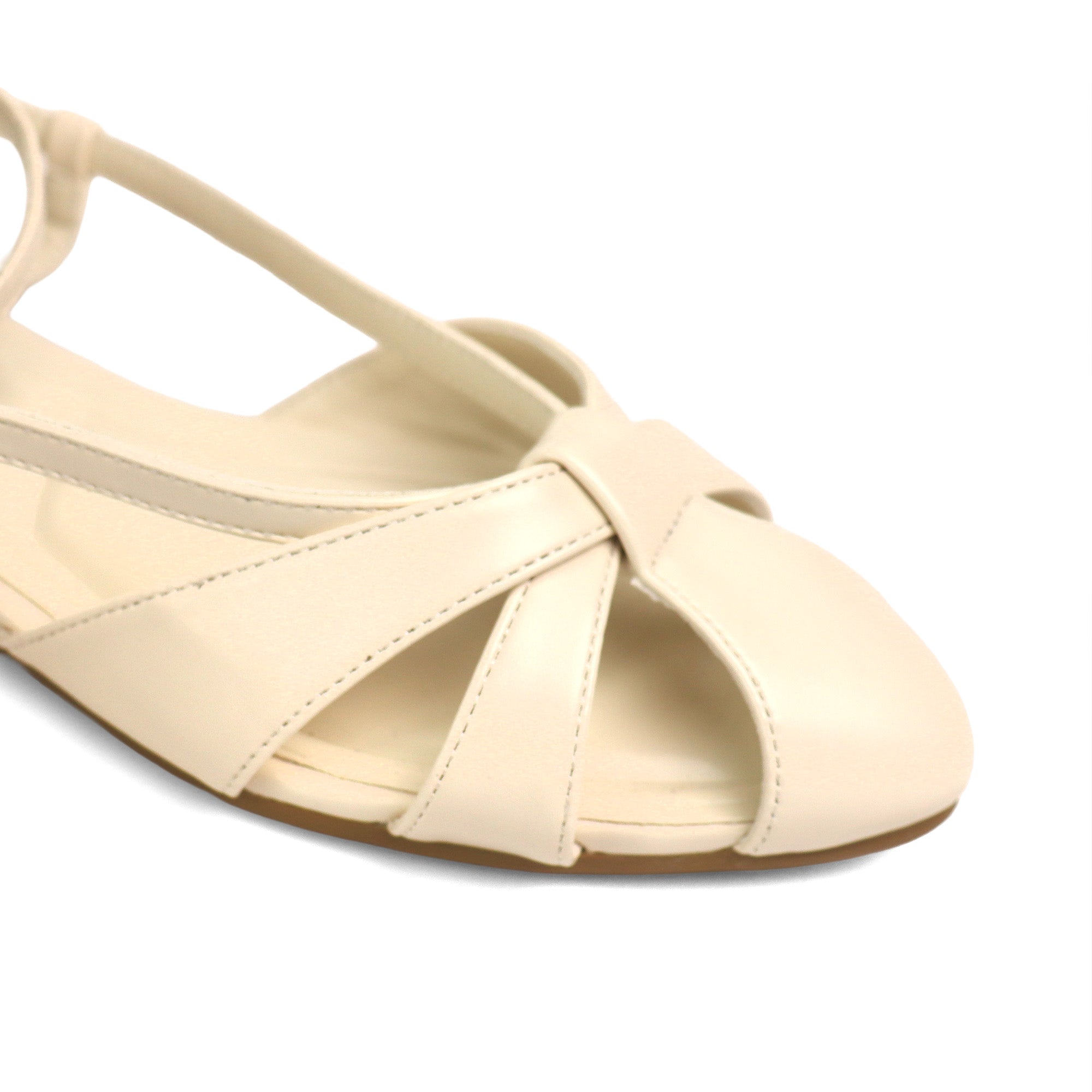 VERANO-5 STRAP SLINGBACK SANDAL IVORY