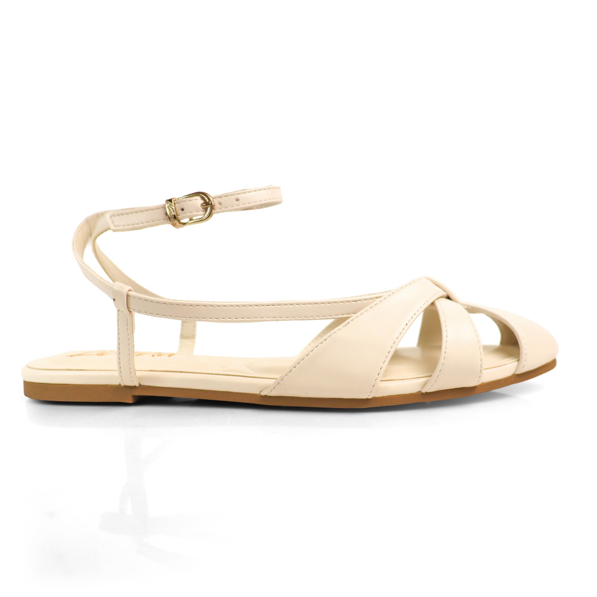 VERANO-5 STRAP SLINGBACK SANDAL IVORY