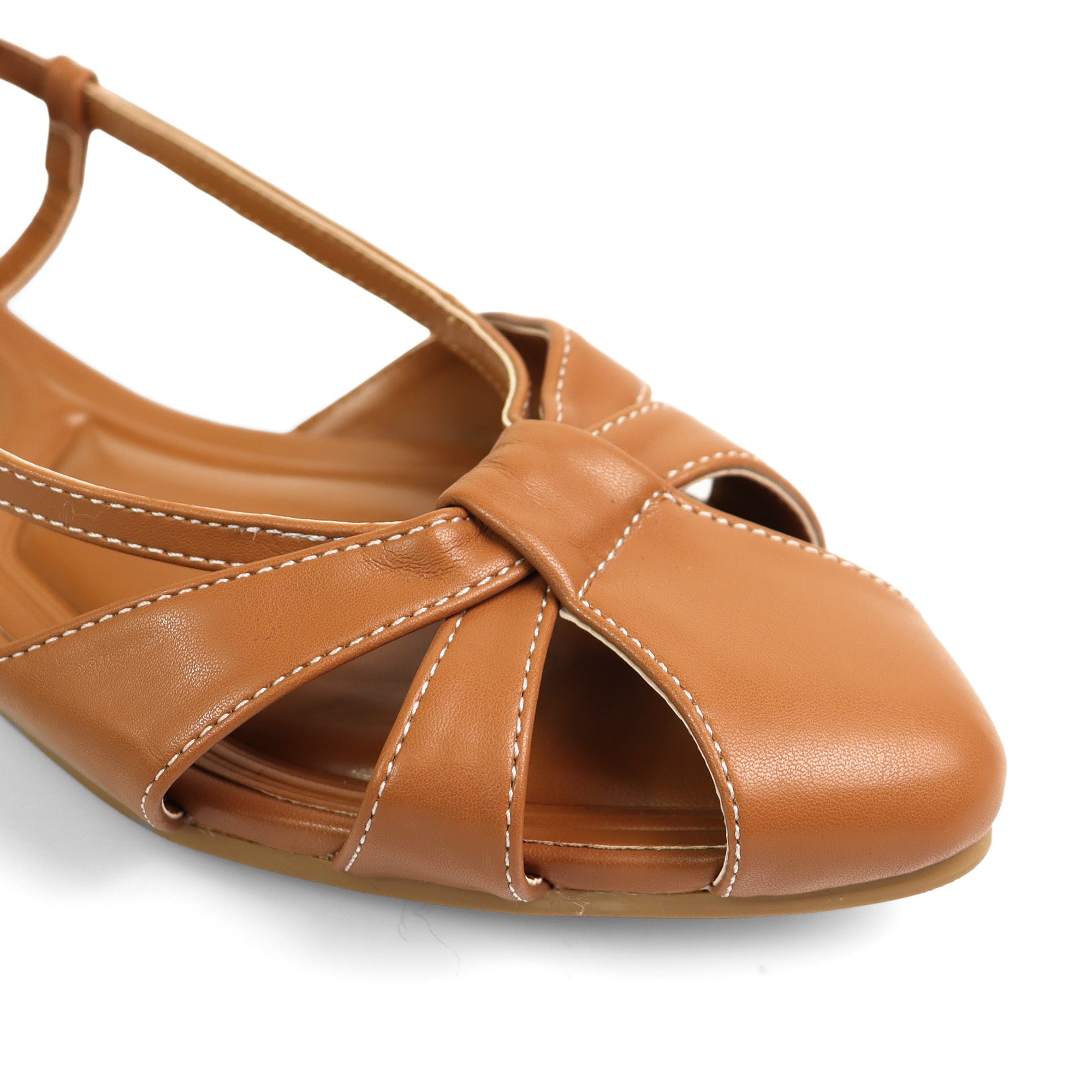 VERANO-5 STRAP SLINGBACK SANDAL TAN