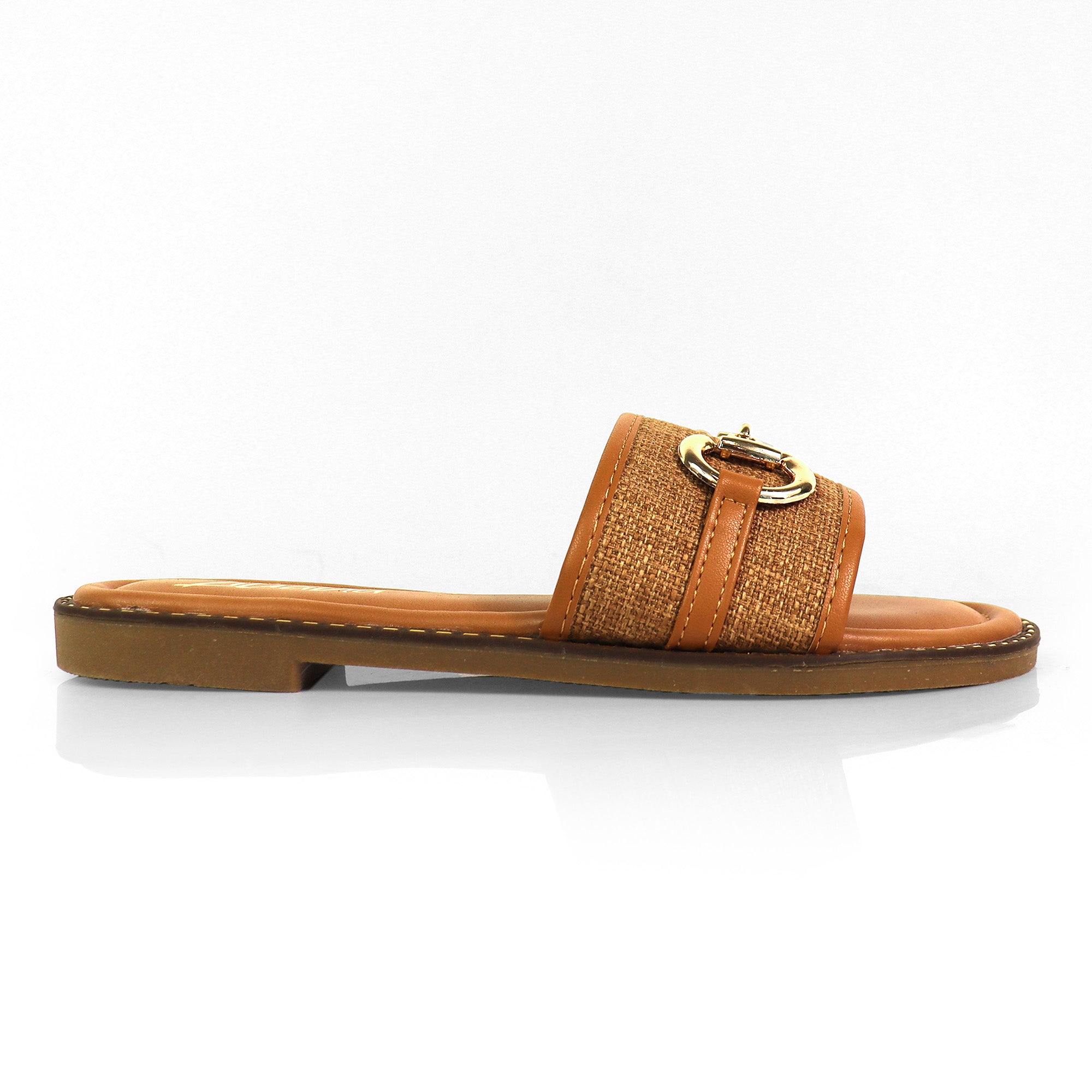 VIDA-1 RAFFIA HORSEIT SANDAL TAN