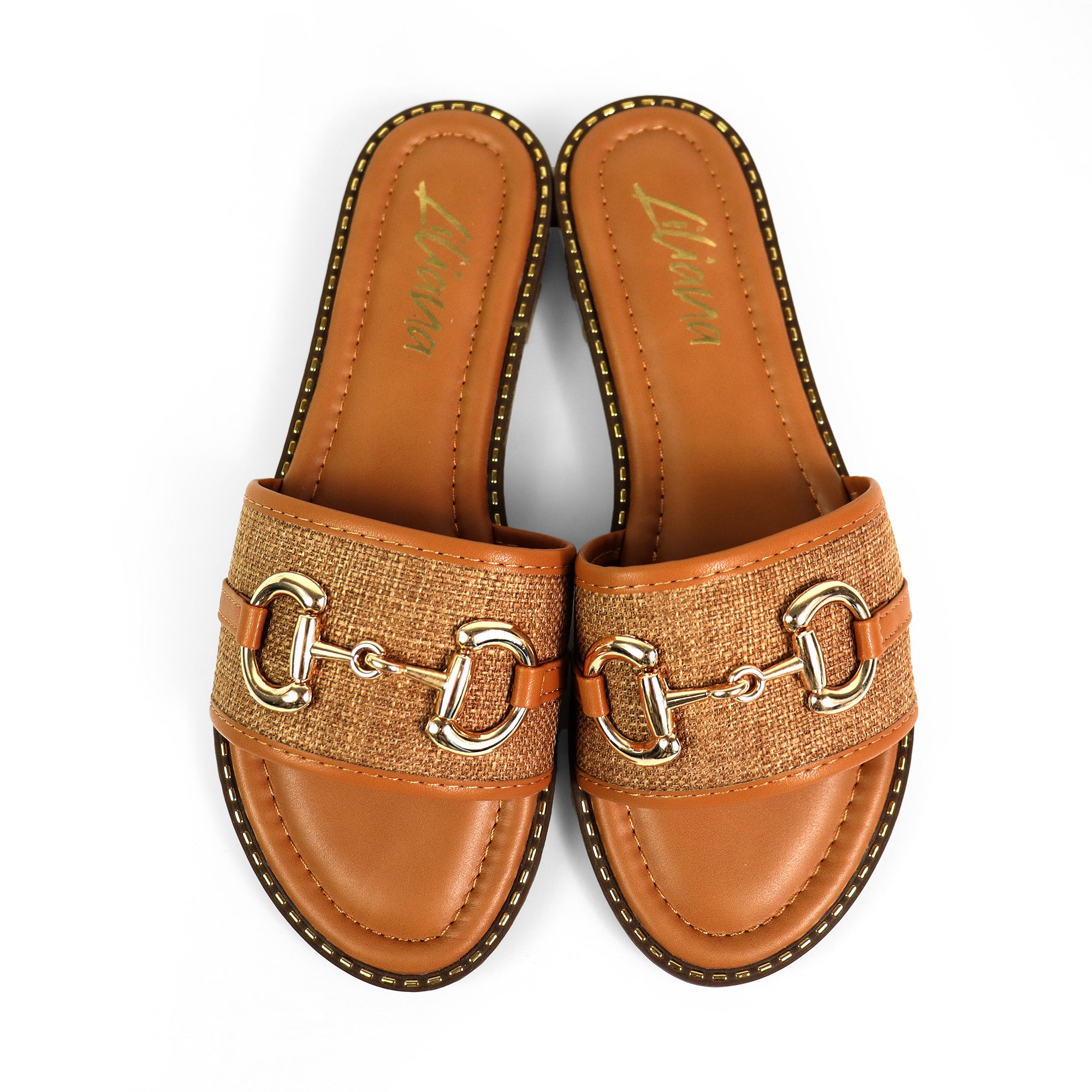 VIDA-1 RAFFIA HORSEIT SANDAL TAN