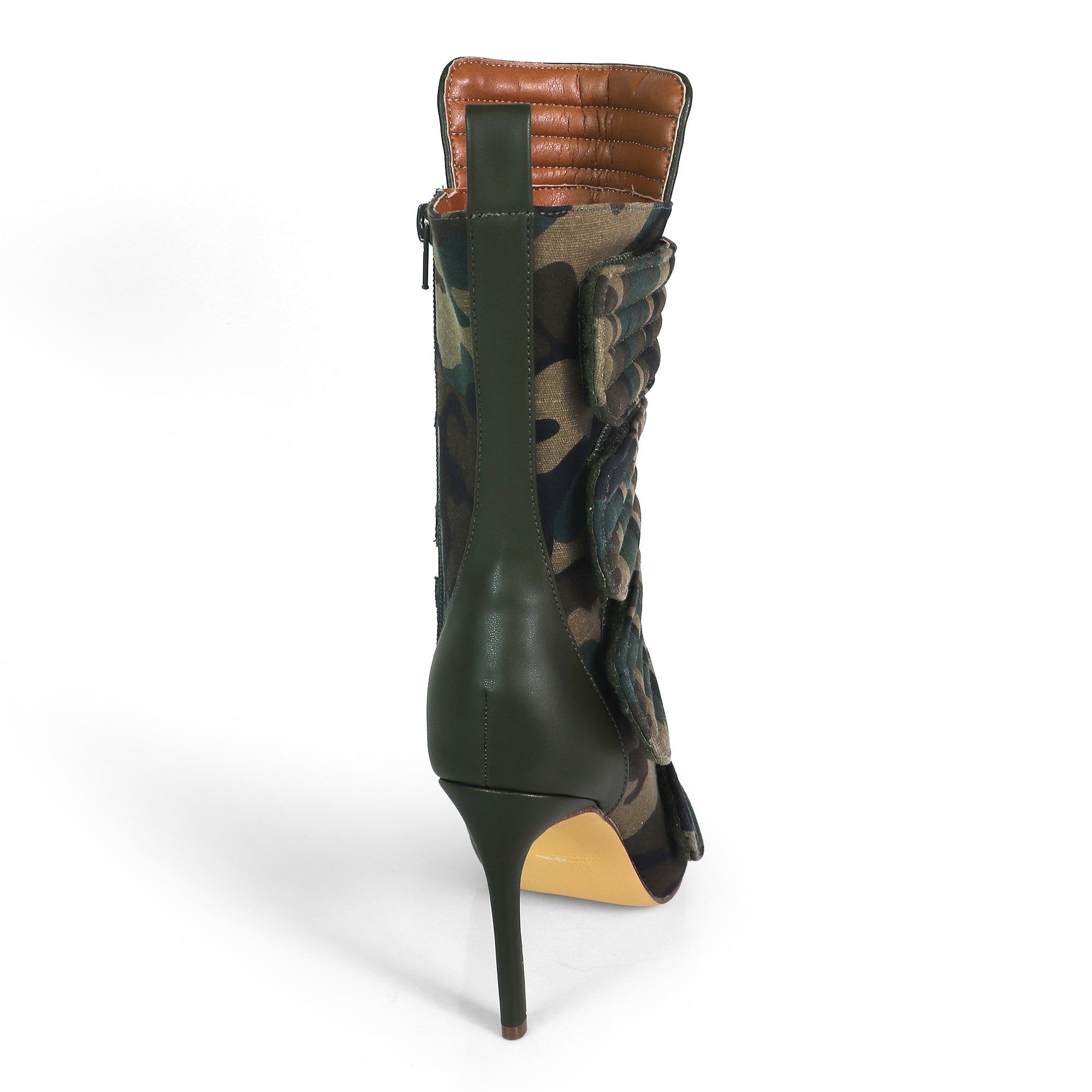 VITTO-130 POINTED TOE PANELBOOTIE W/ HEEL CAMOFLAUGE