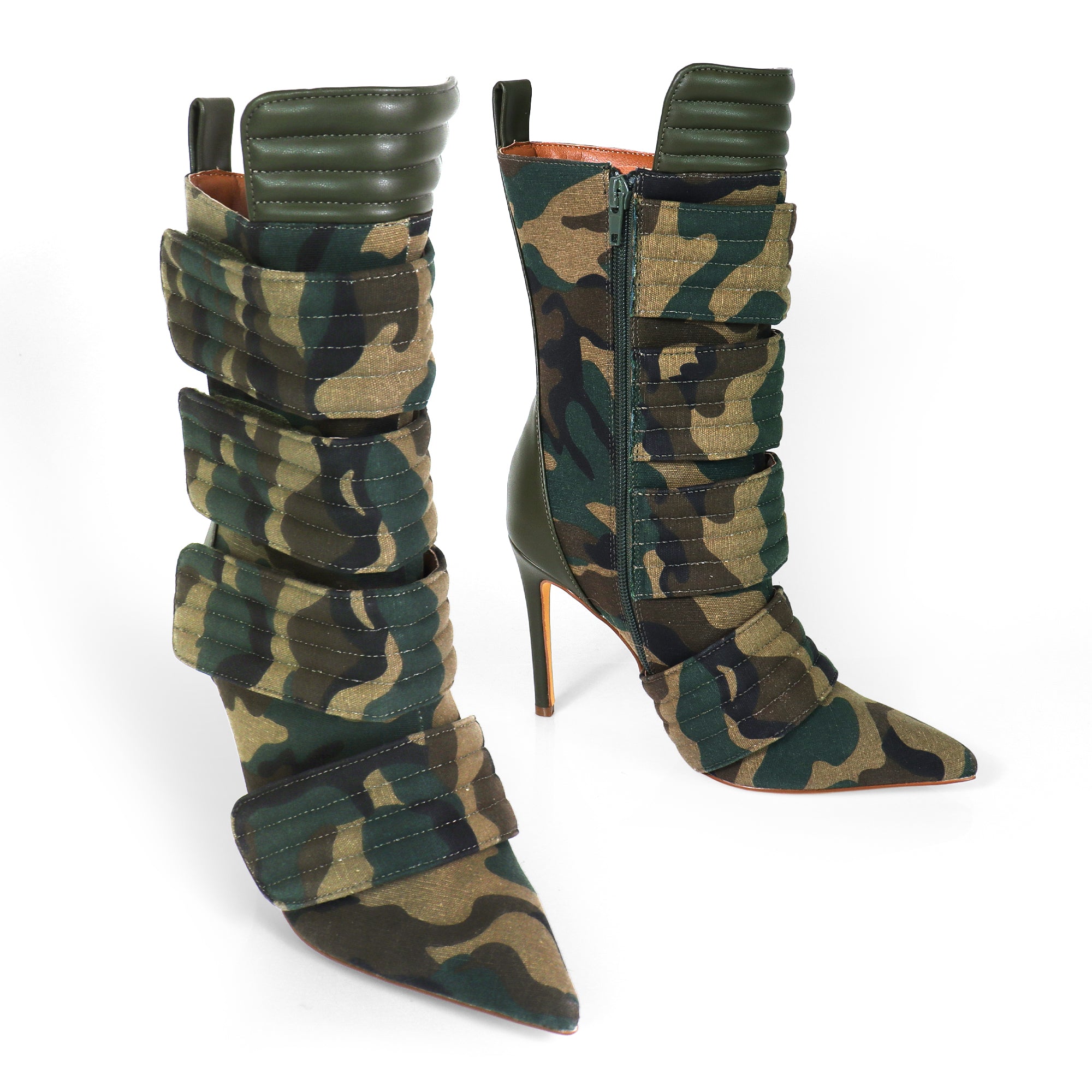 VITTO-130 POINTED TOE PANELBOOTIE W/ HEEL CAMOFLAUGE