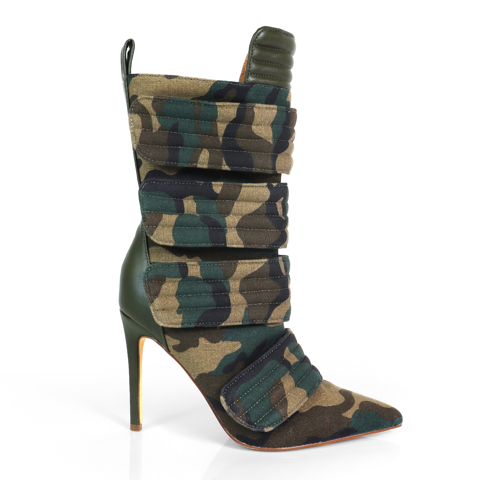 VITTO-130 POINTED TOE PANELBOOTIE W/ HEEL CAMOFLAUGE