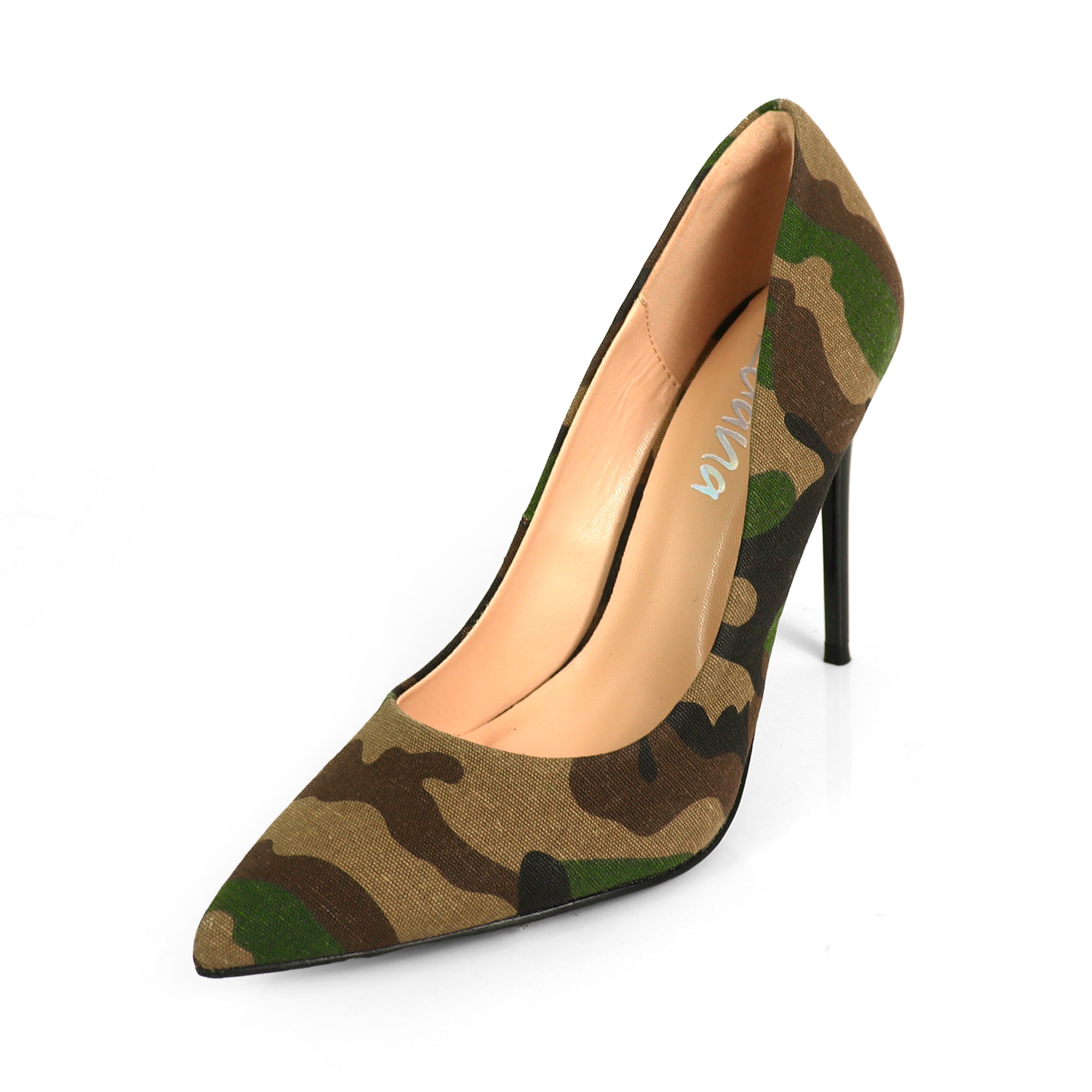 VIVIENNE-1 PATENTED POINTY TOE HEEL CAMOUFLAGE