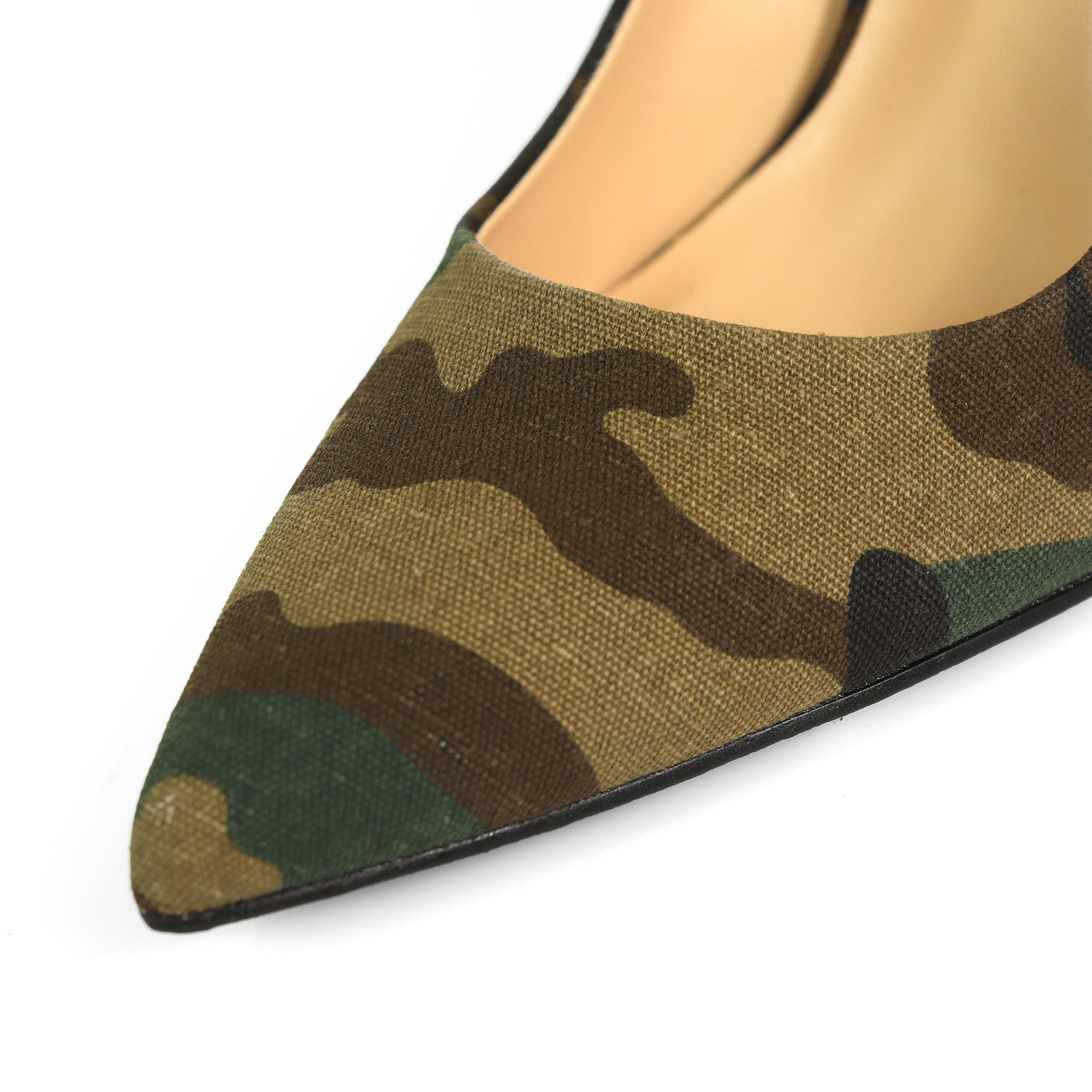 VIVIENNE-1 PATENTED POINTY TOE HEEL CAMOUFLAGE