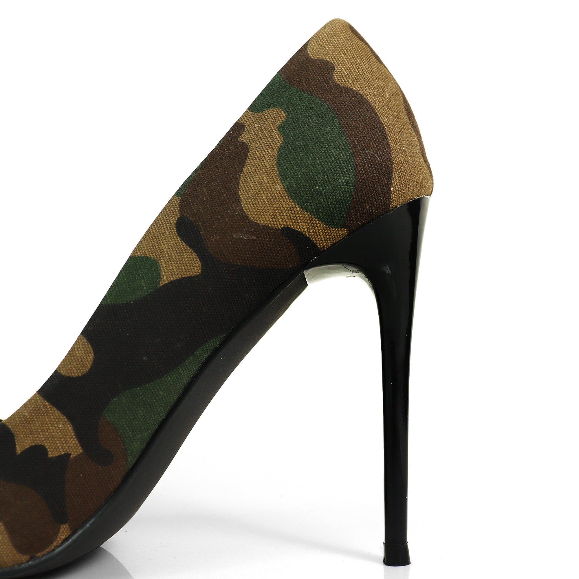 VIVIENNE-1 PATENTED POINTY TOE HEEL CAMOUFLAGE