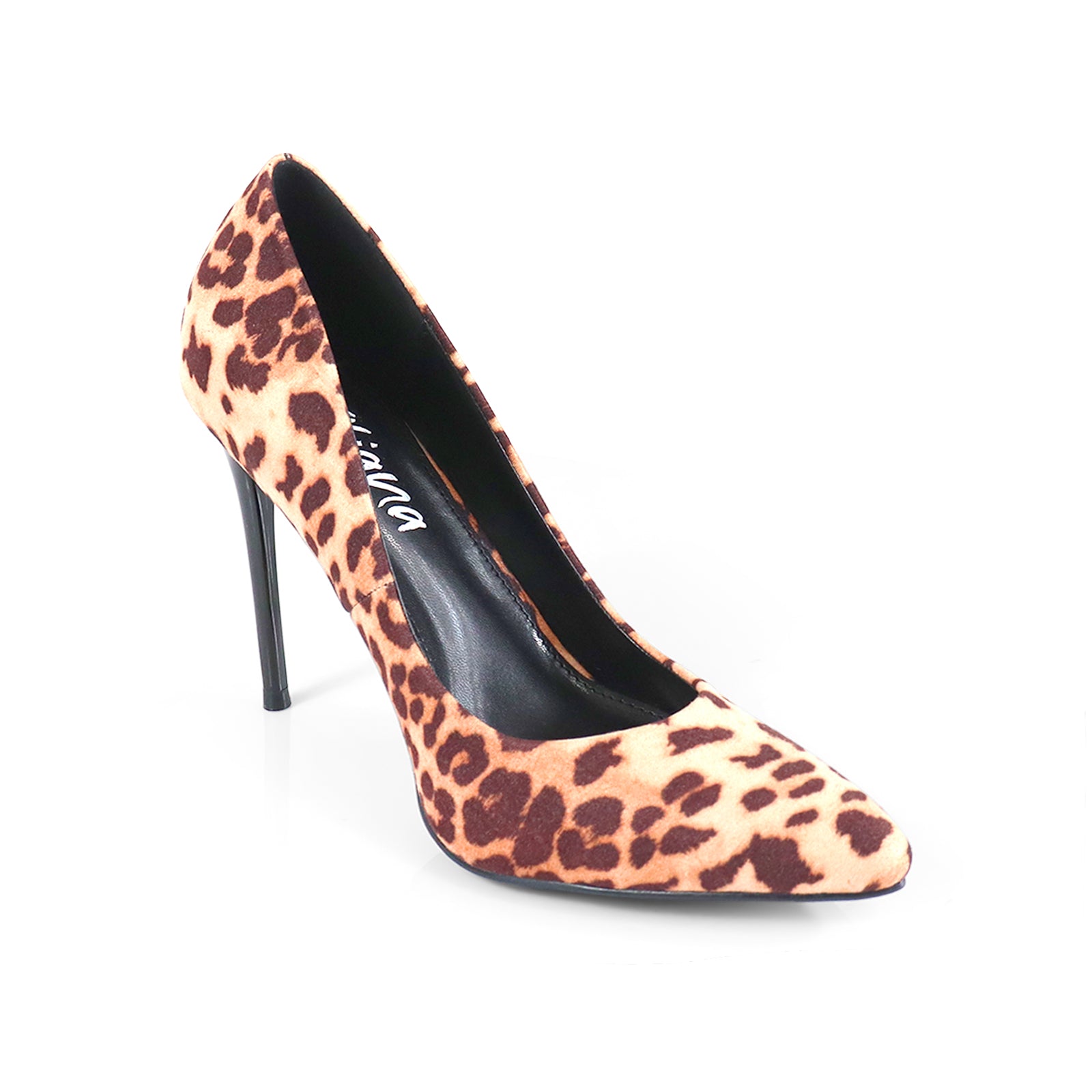 VIVIENNE-1 PATENTED POINTY TOE HEEL LEOPARD