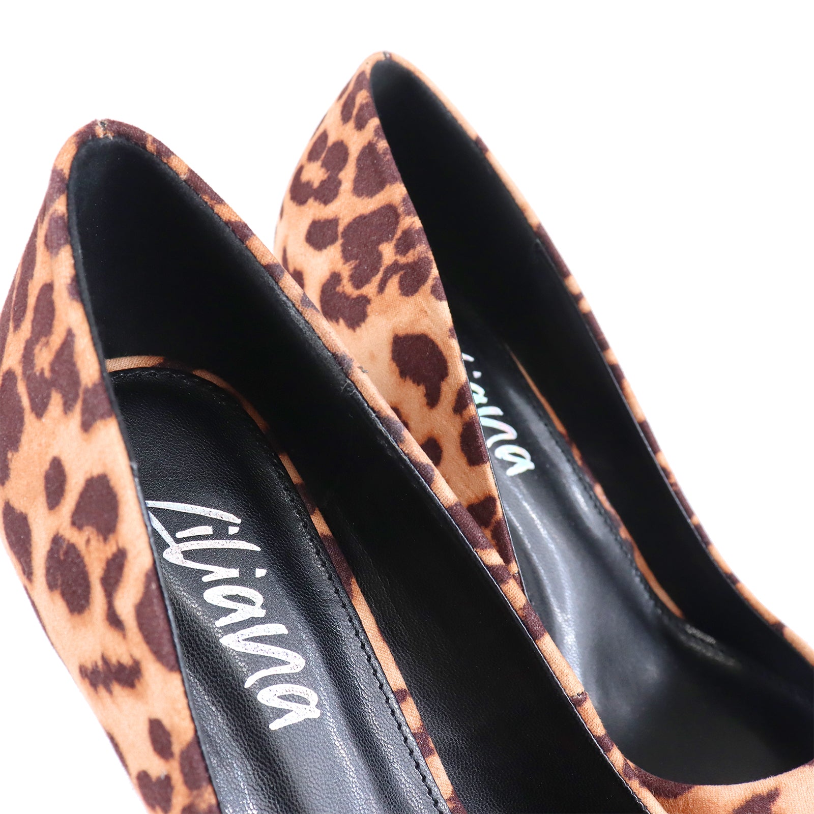 VIVIENNE-1 PATENTED POINTY TOE HEEL LEOPARD