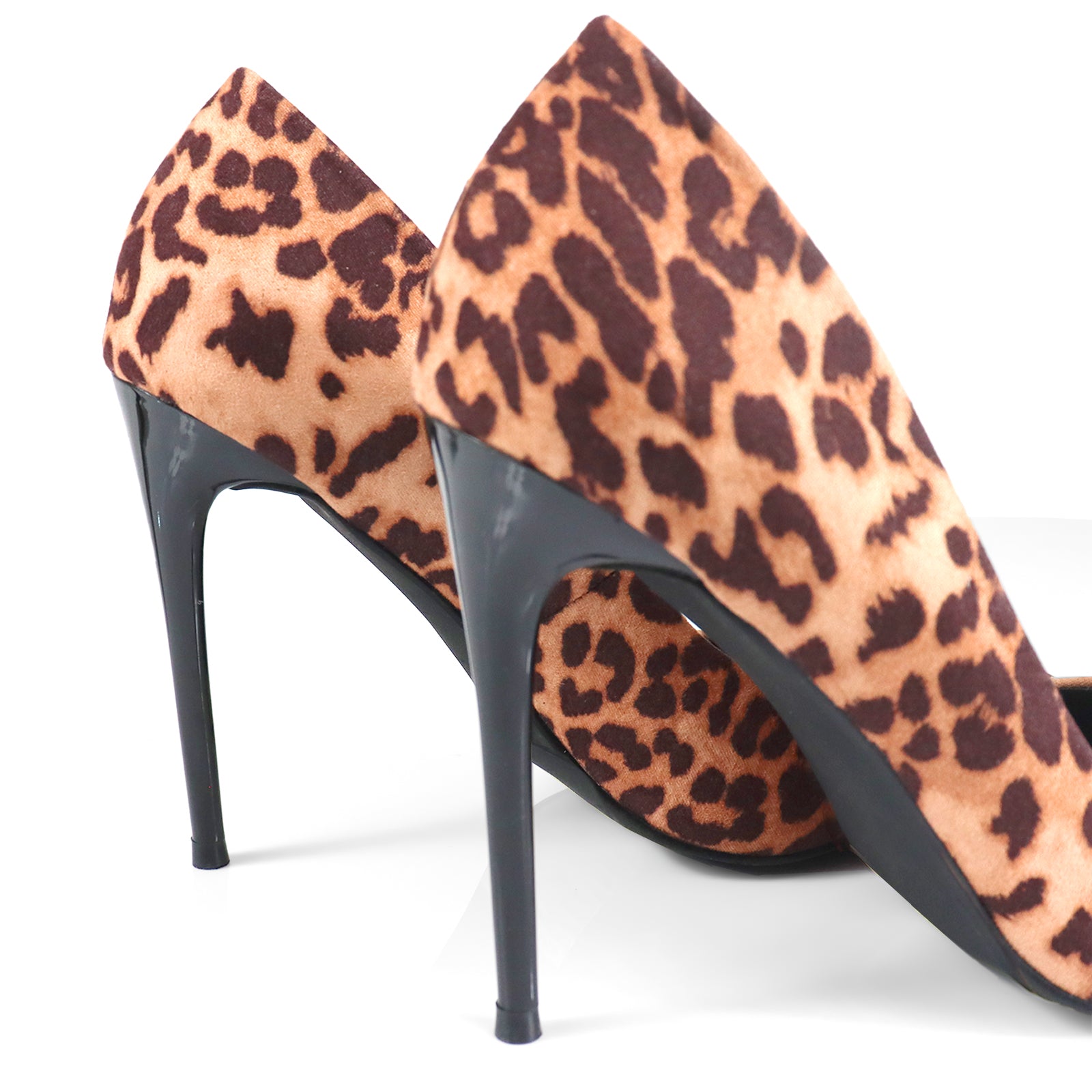 VIVIENNE-1 PATENTED POINTY TOE HEEL LEOPARD