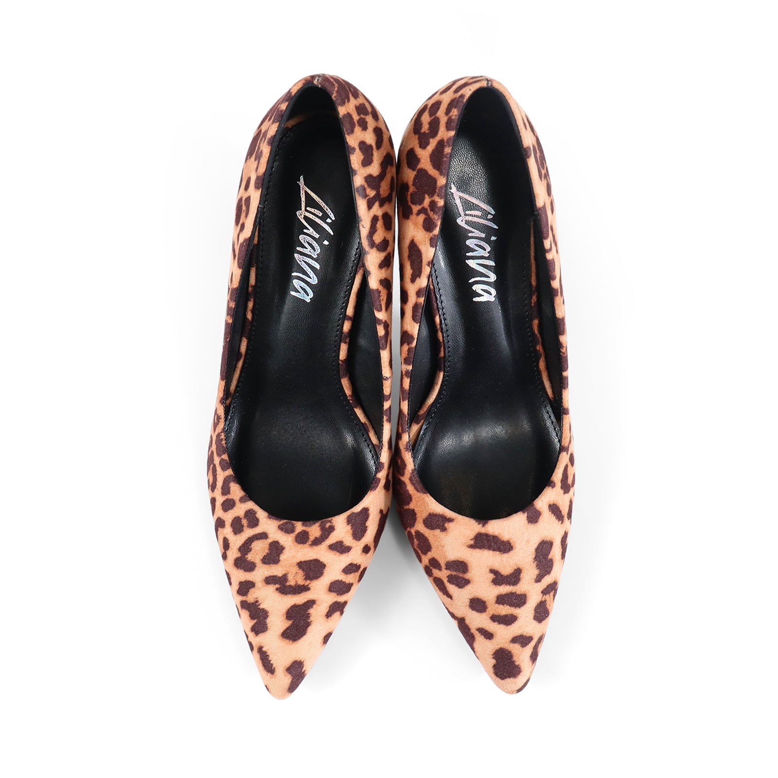 VIVIENNE-1 PATENTED POINTY TOE HEEL LEOPARD